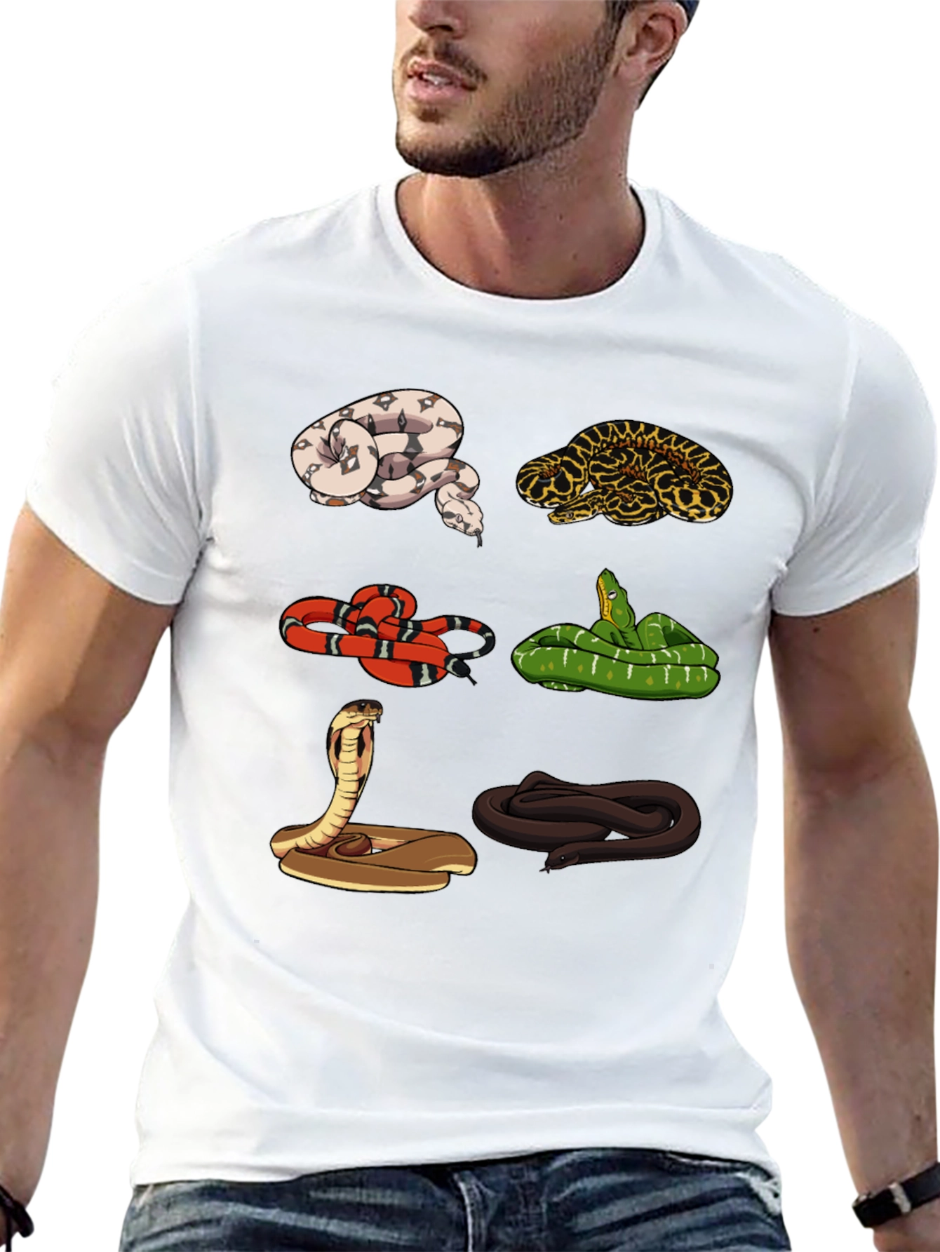 Black Snake Variety Graphic Tee - Reptile Lover Shirt view 13