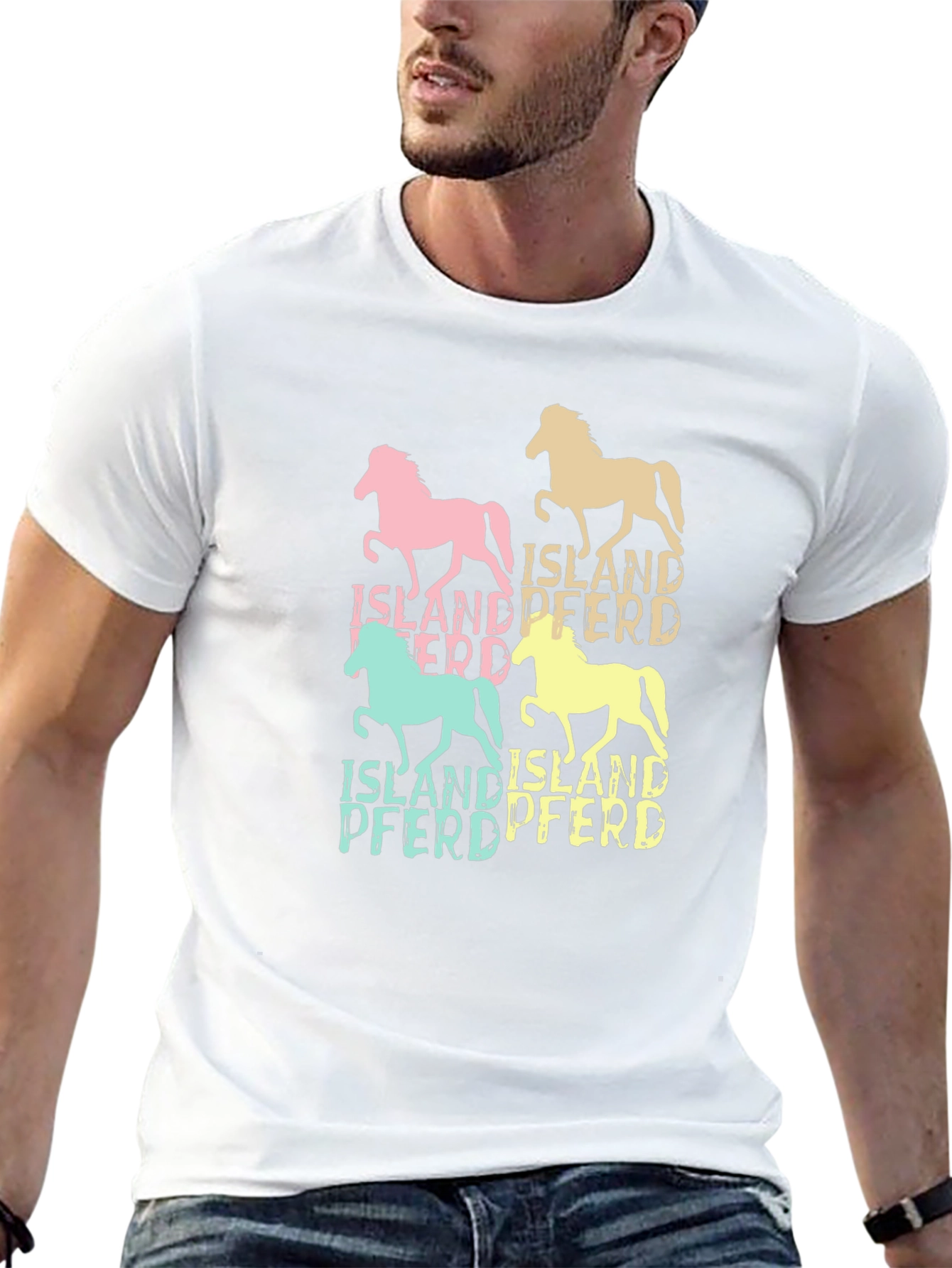 Black Island Pferd Horse Graphic Tee view 13