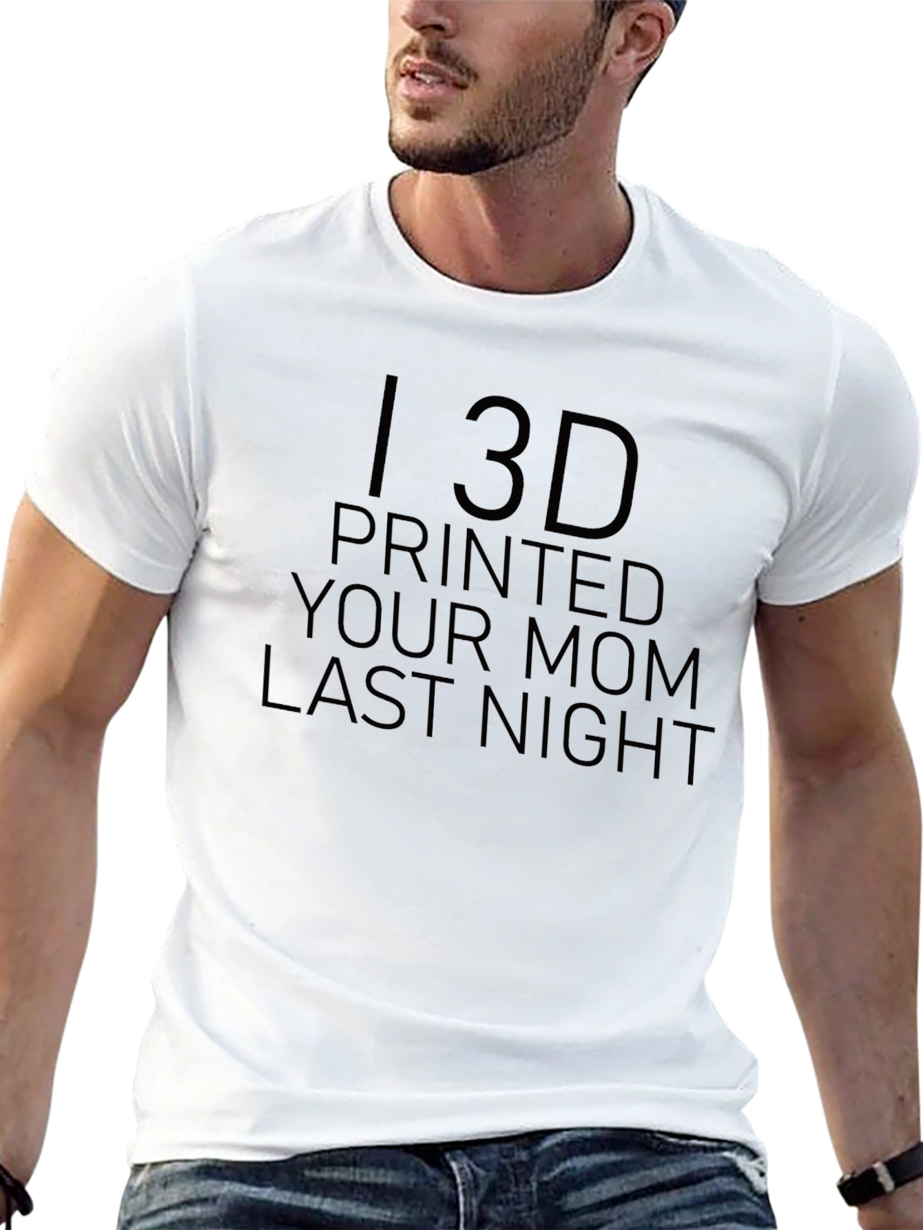 Black I 3D Printed Your Mom T-Shirt - Adult Humor Tee view 13