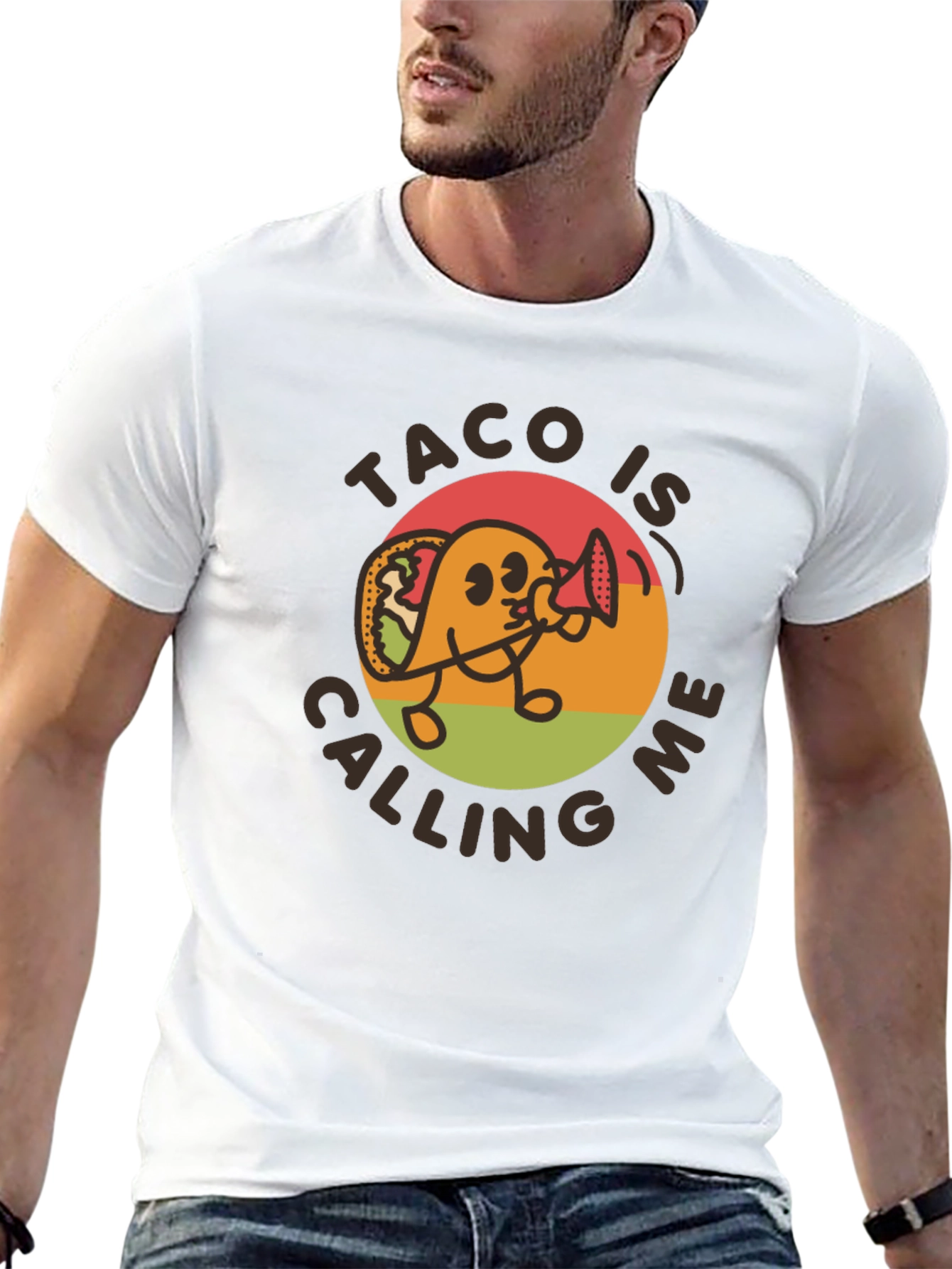 Black Taco Is Calling Me T-Shirt - Novelty Graphic Tee view 13