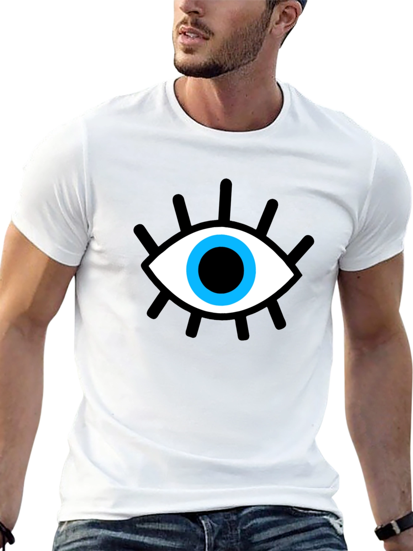 Black Evil Eye Graphic T-Shirt - Stylish Protection view 13