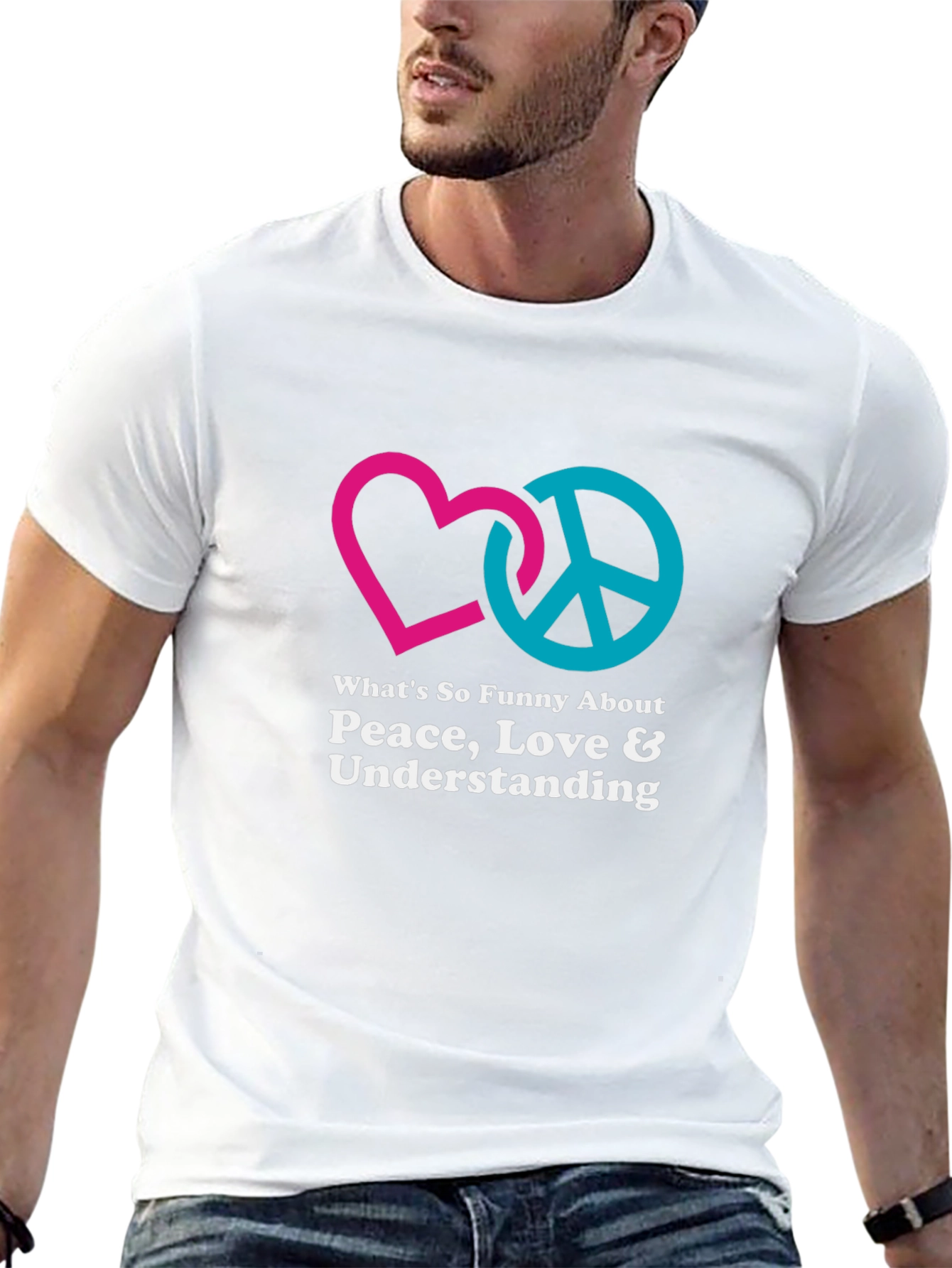 Black Peace Love Understanding Graphic T-Shirt view 13