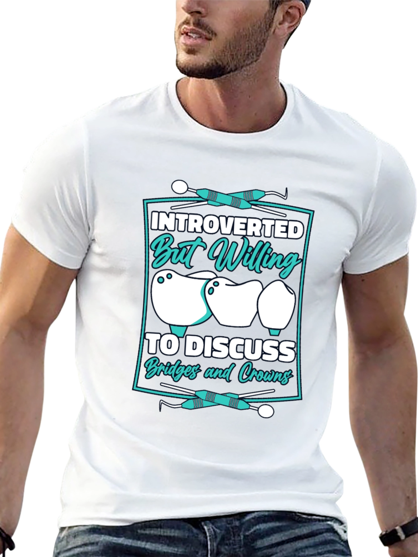 Black Introverted Dentist T-Shirt view 13