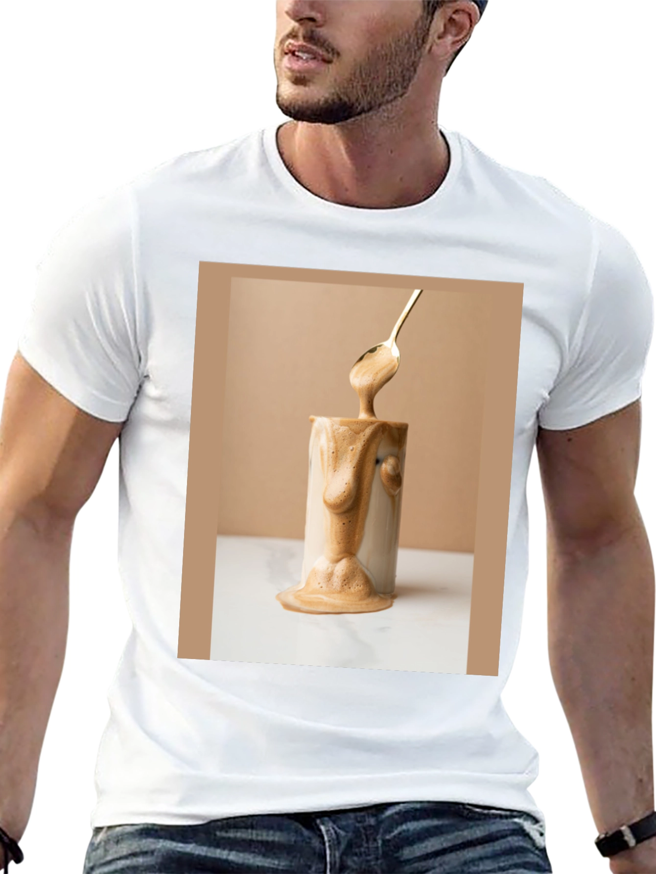 Black Coffee Cream T-Shirt - Stylish Unisex Tee view 13