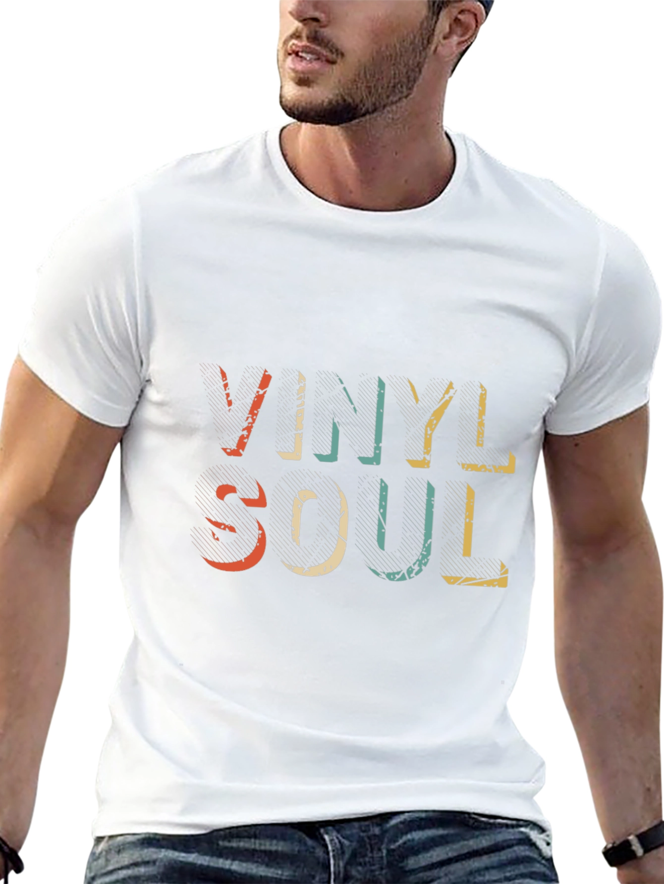 Black Vinyl Soul Graphic Tee - Retro Music Lover T-Shirt view 13