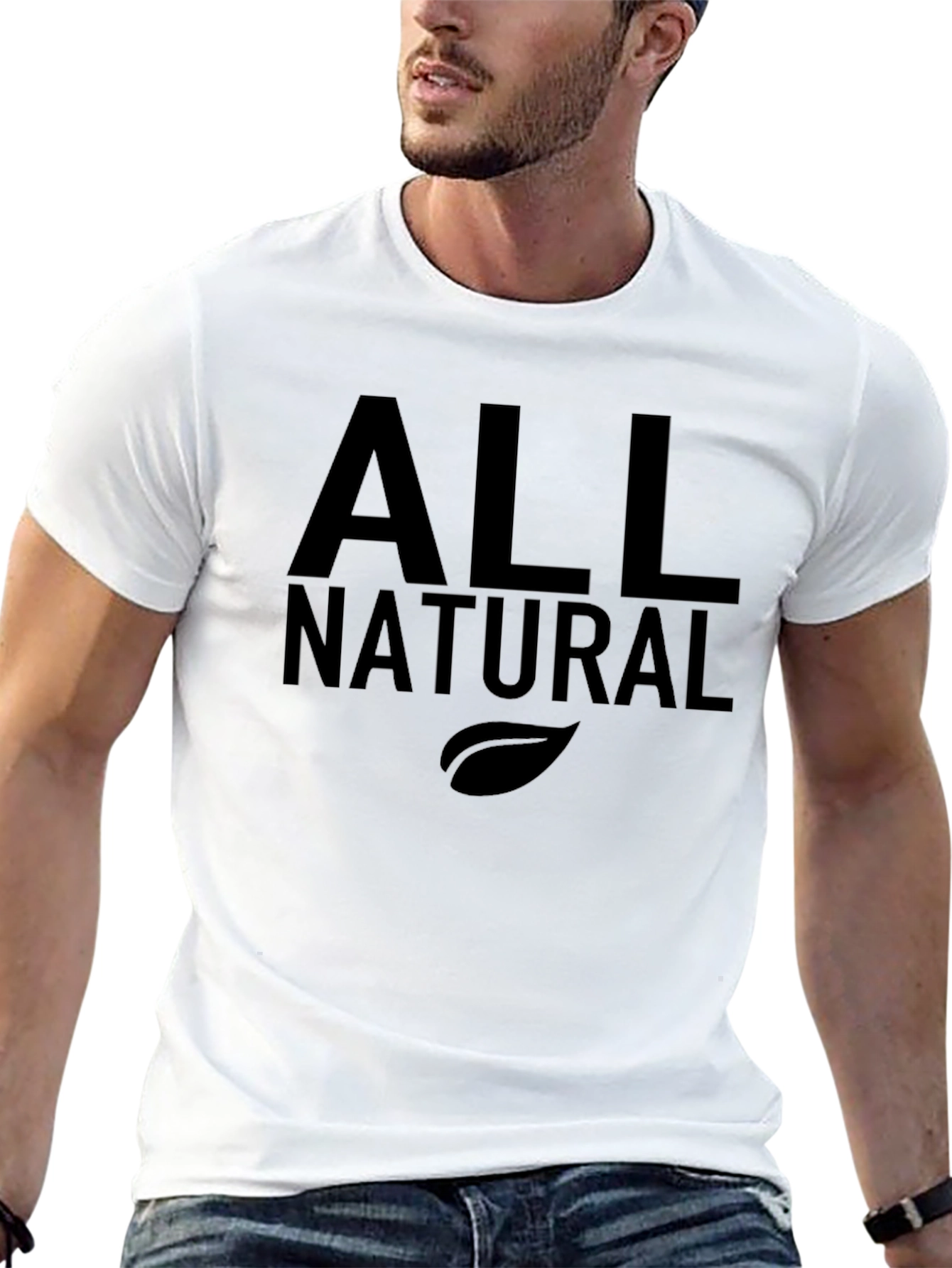Black All Natural Black Graphic T-Shirt - Soft Cotton Blend view 13