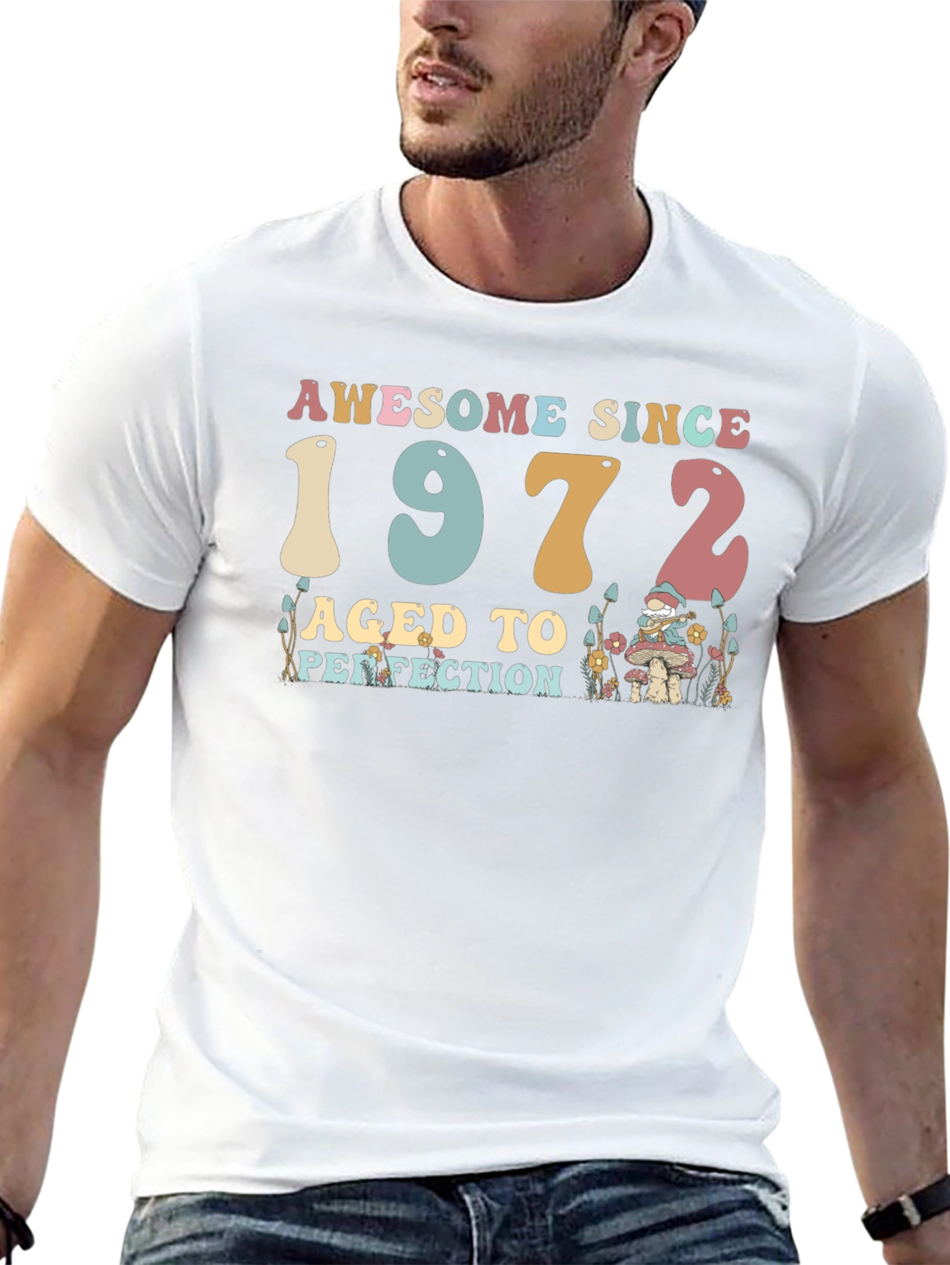 Black Awesome Since 1972 Aged to Perfection Black T-Shirt view 13