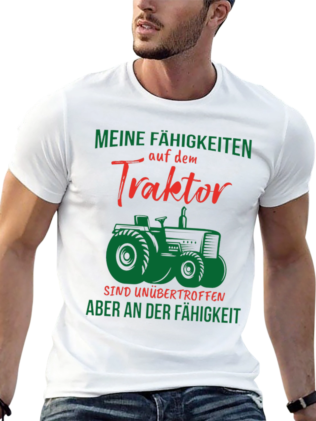 Black Tractor Skills Tee - Funny Farmer Gift view 13