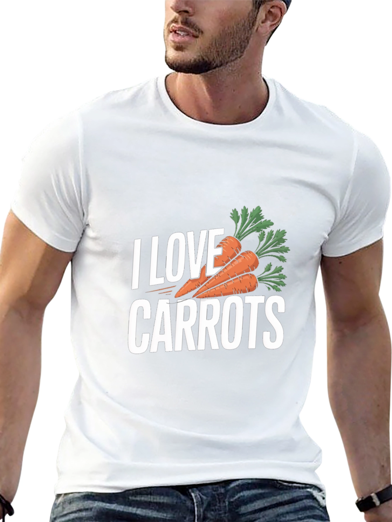 Black I Love Carrots T-Shirt - Black Carrot Lover Tee view 13