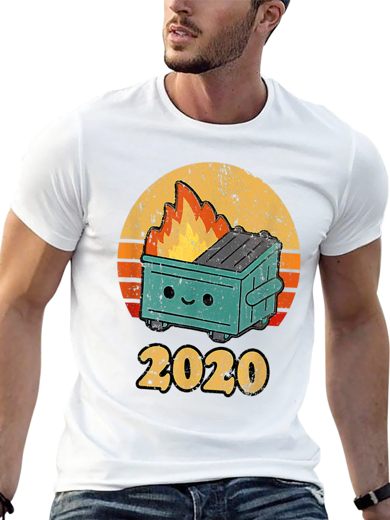 Black 2020 Dumpster Fire T-Shirt view 13