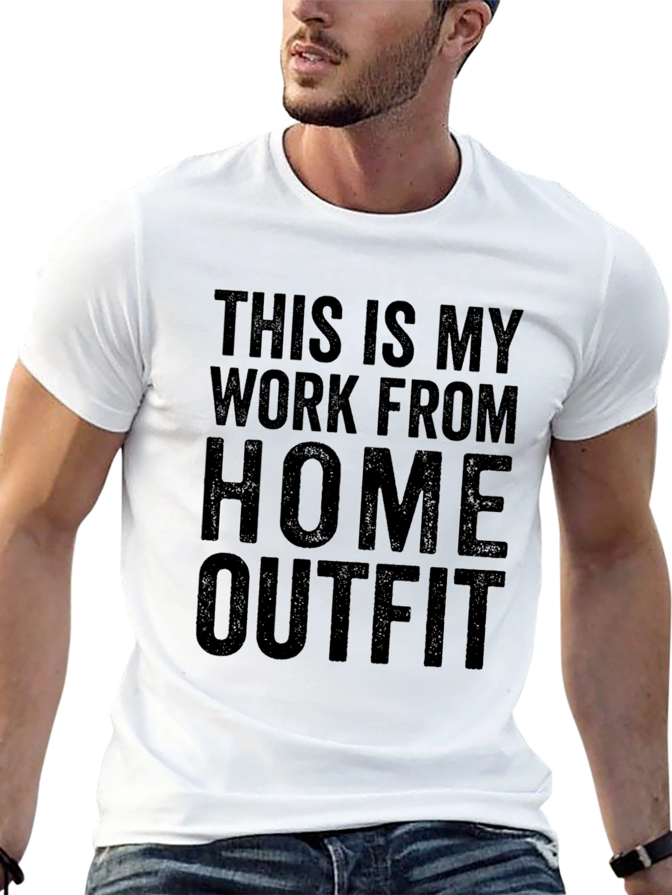 Black Work From Home Outfit T-Shirt - Funny WFH Tee view 13