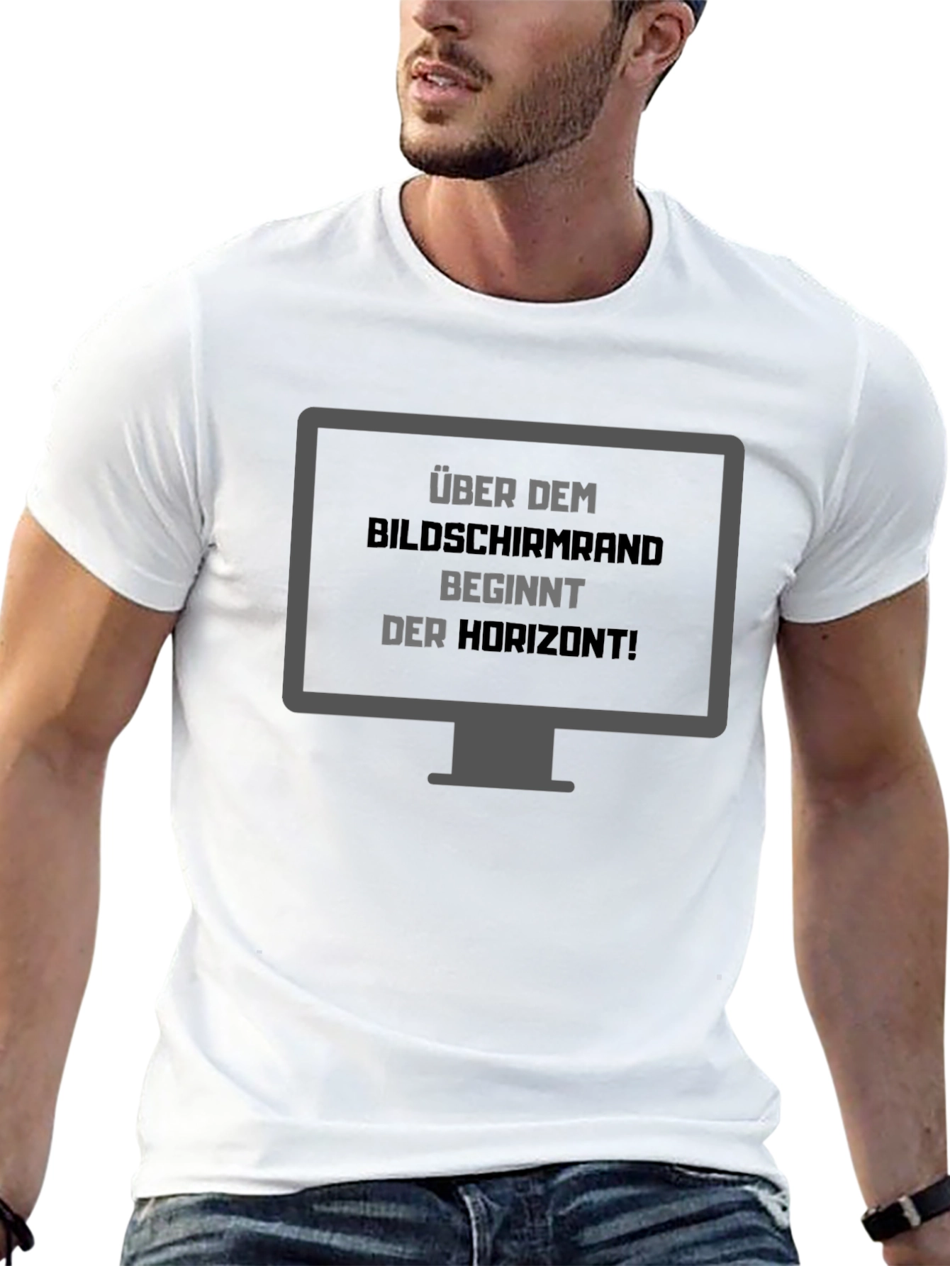 Black Über Dem Bildschirmrand T-Shirt view 13