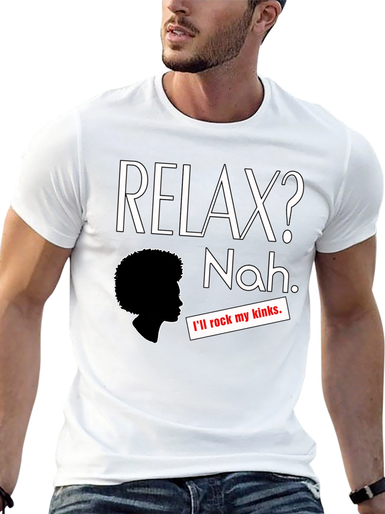 Black Relax? Nah. Rock My Kinks T-Shirt - Afro Pride view 13