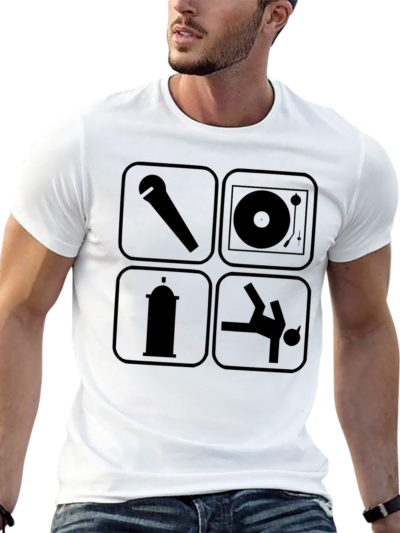 Black Hip Hop Culture Icons Black T-Shirt view 13