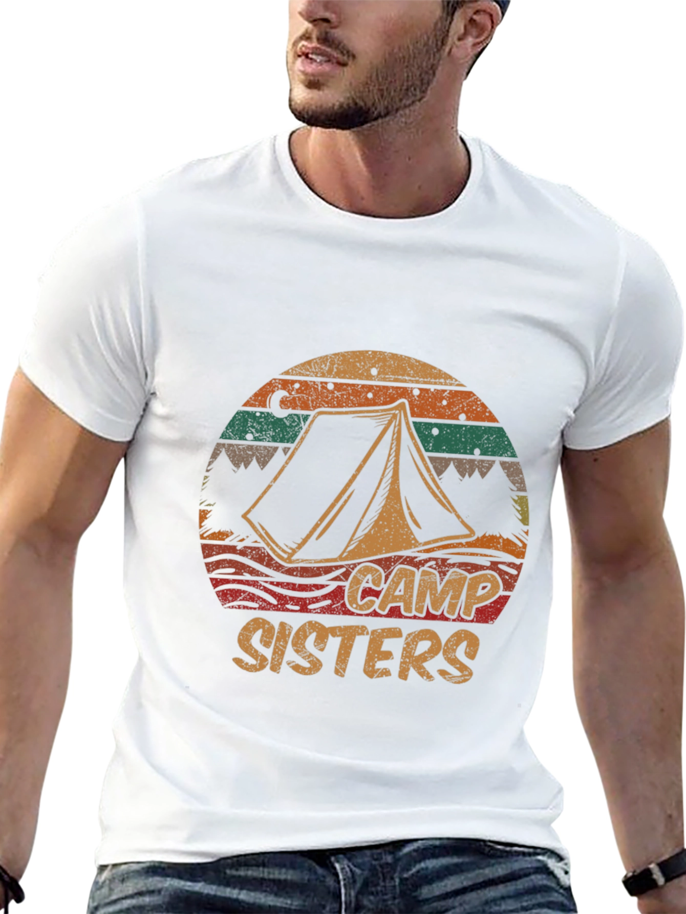 Camp Sisters Retro Camping Graphic Tee - 13