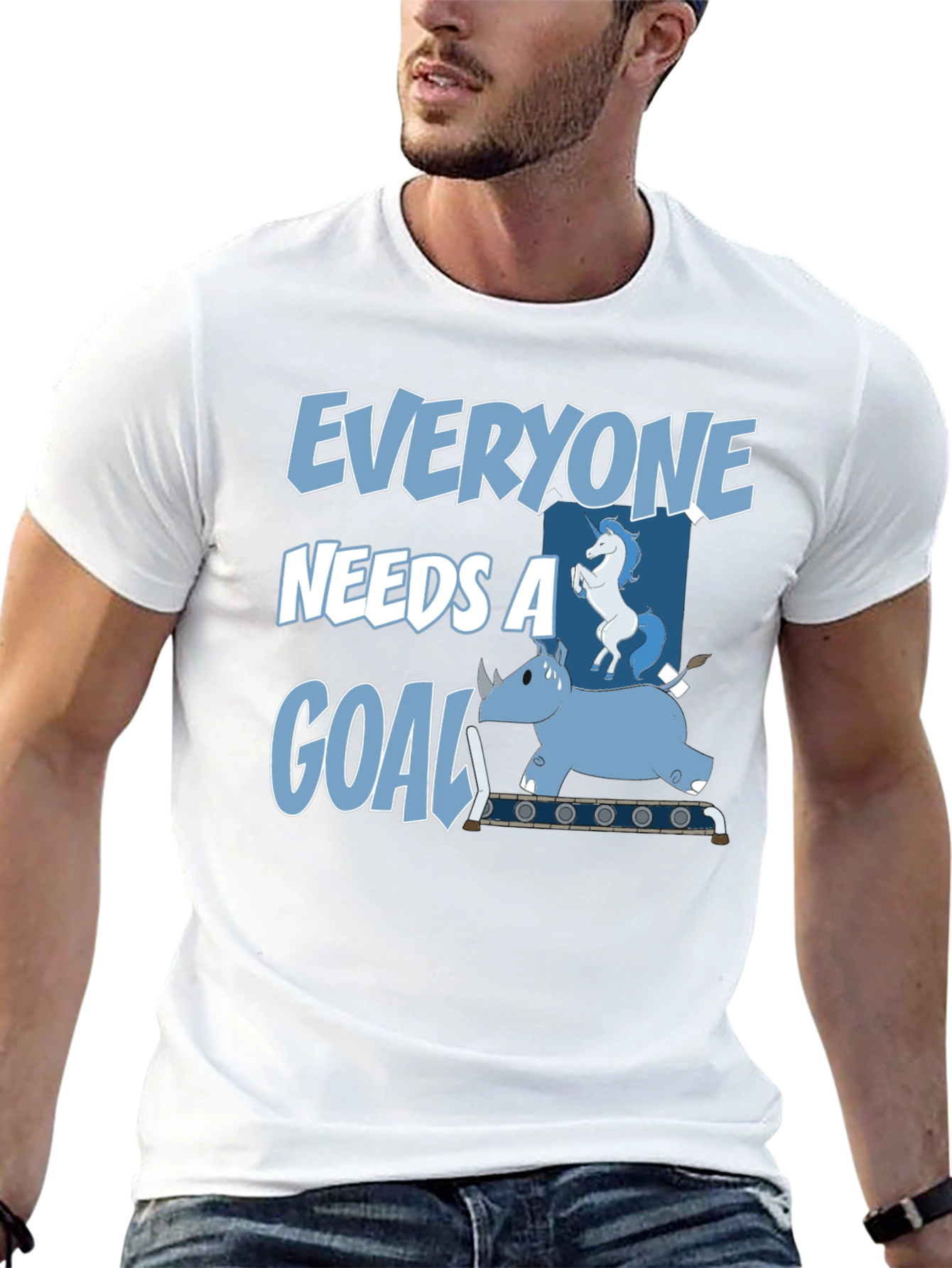 Black Everyone Needs a Goal T-Shirt Funny Graphic Tee view 13