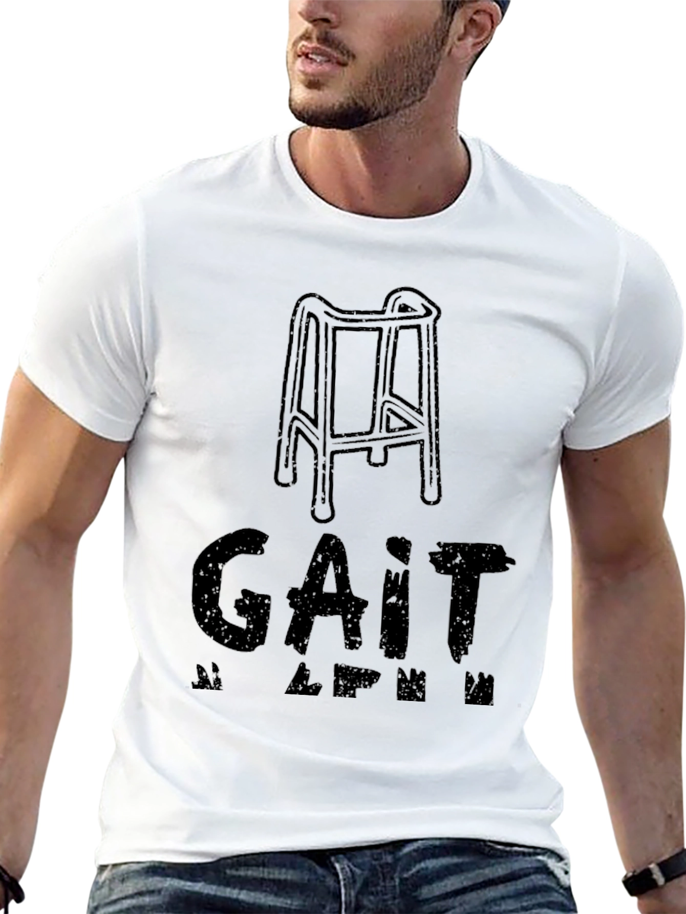 Black Gait Apparel - Walker Humor T-Shirt view 13