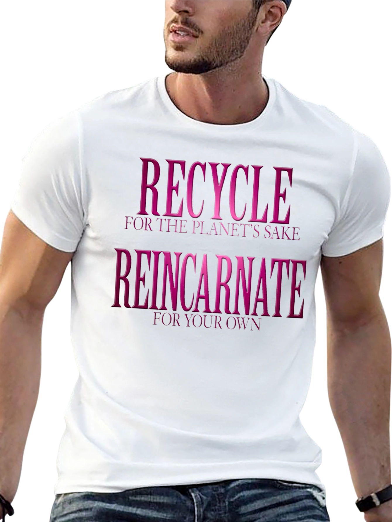 Black Recycle Reincarnate Graphic Tee view 13