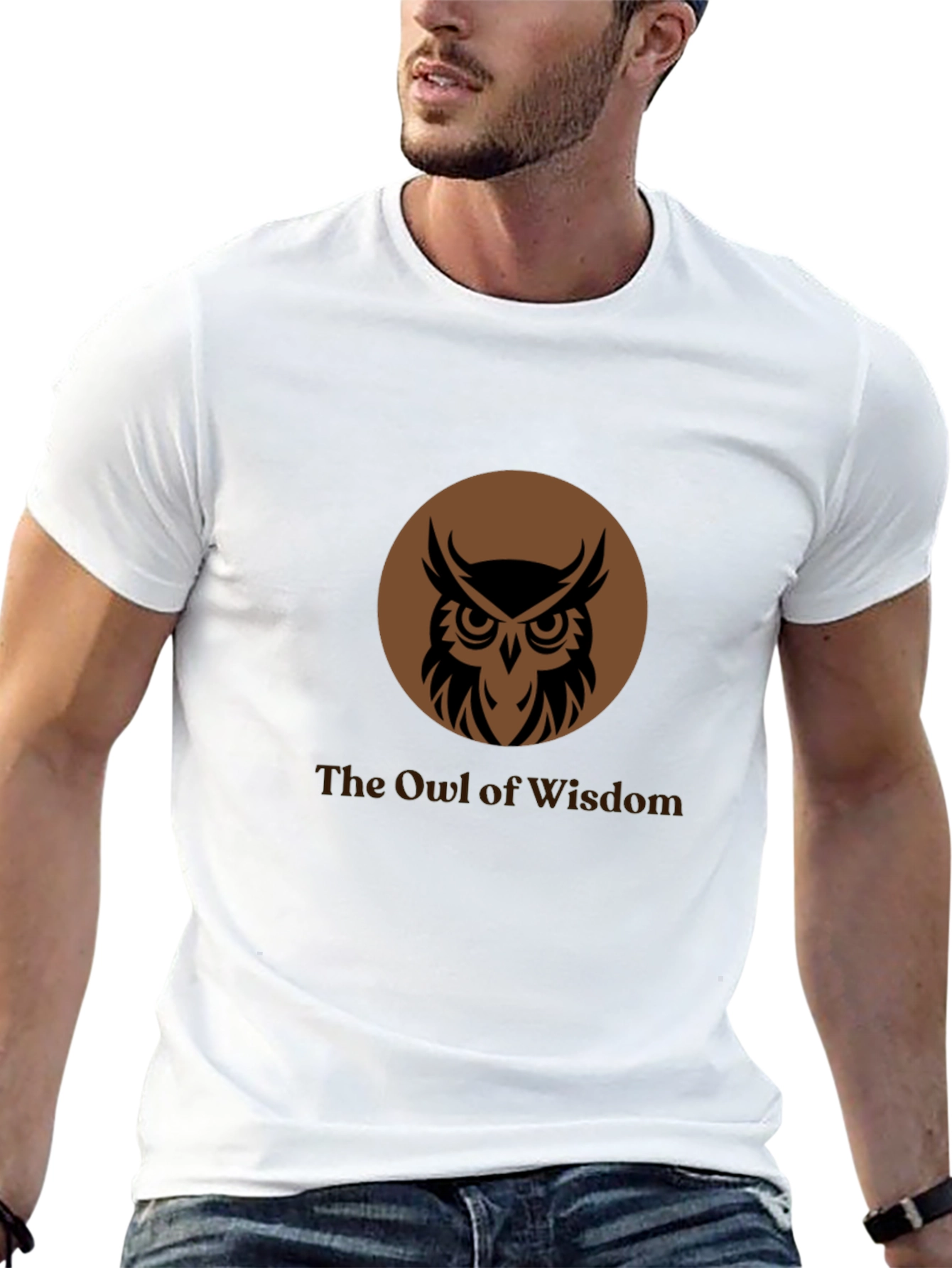 Black The Owl of Wisdom Graphic Tee view 13