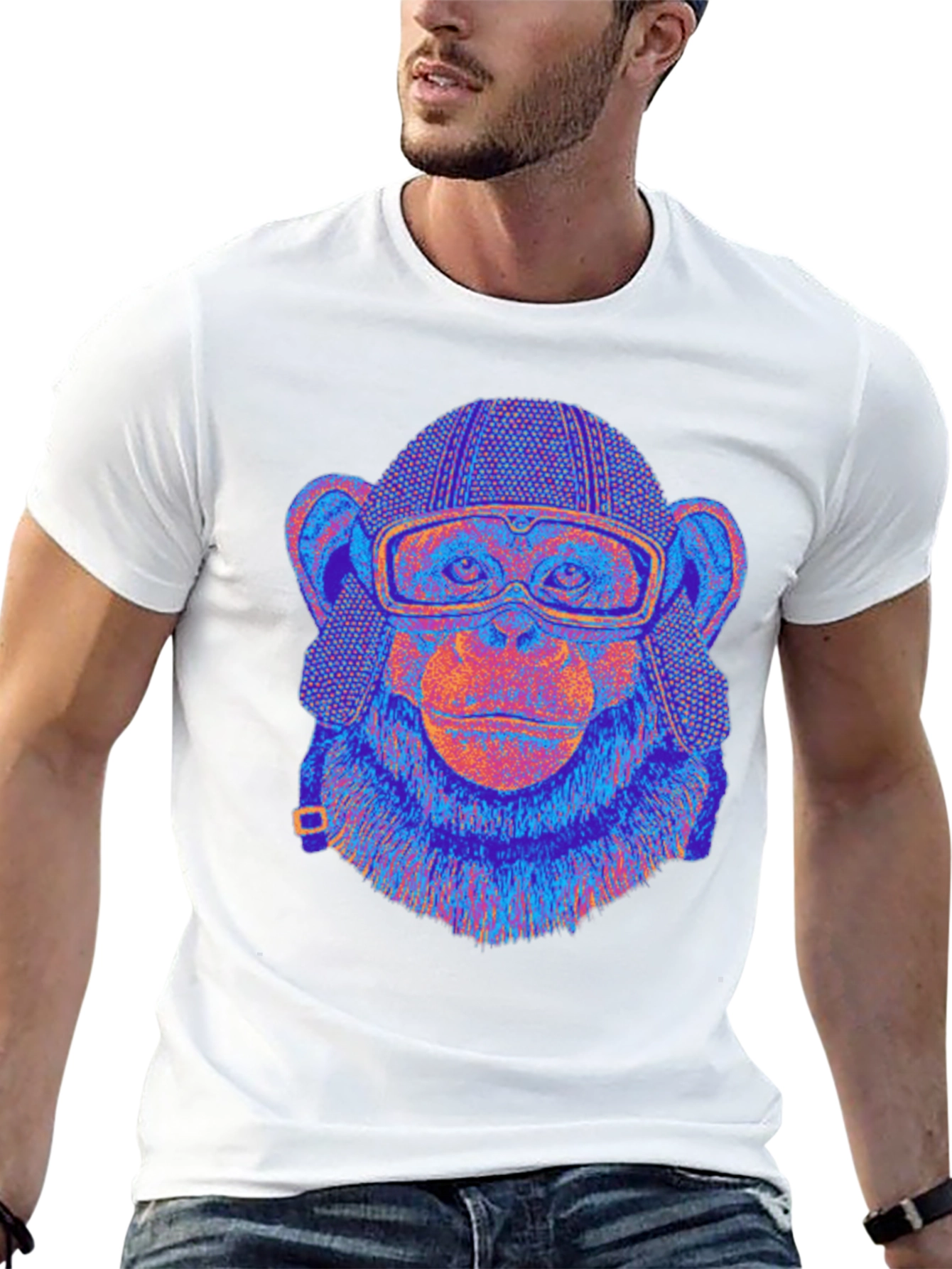 Black Monkey Pilot Graphic Tee - Retro Style view 13