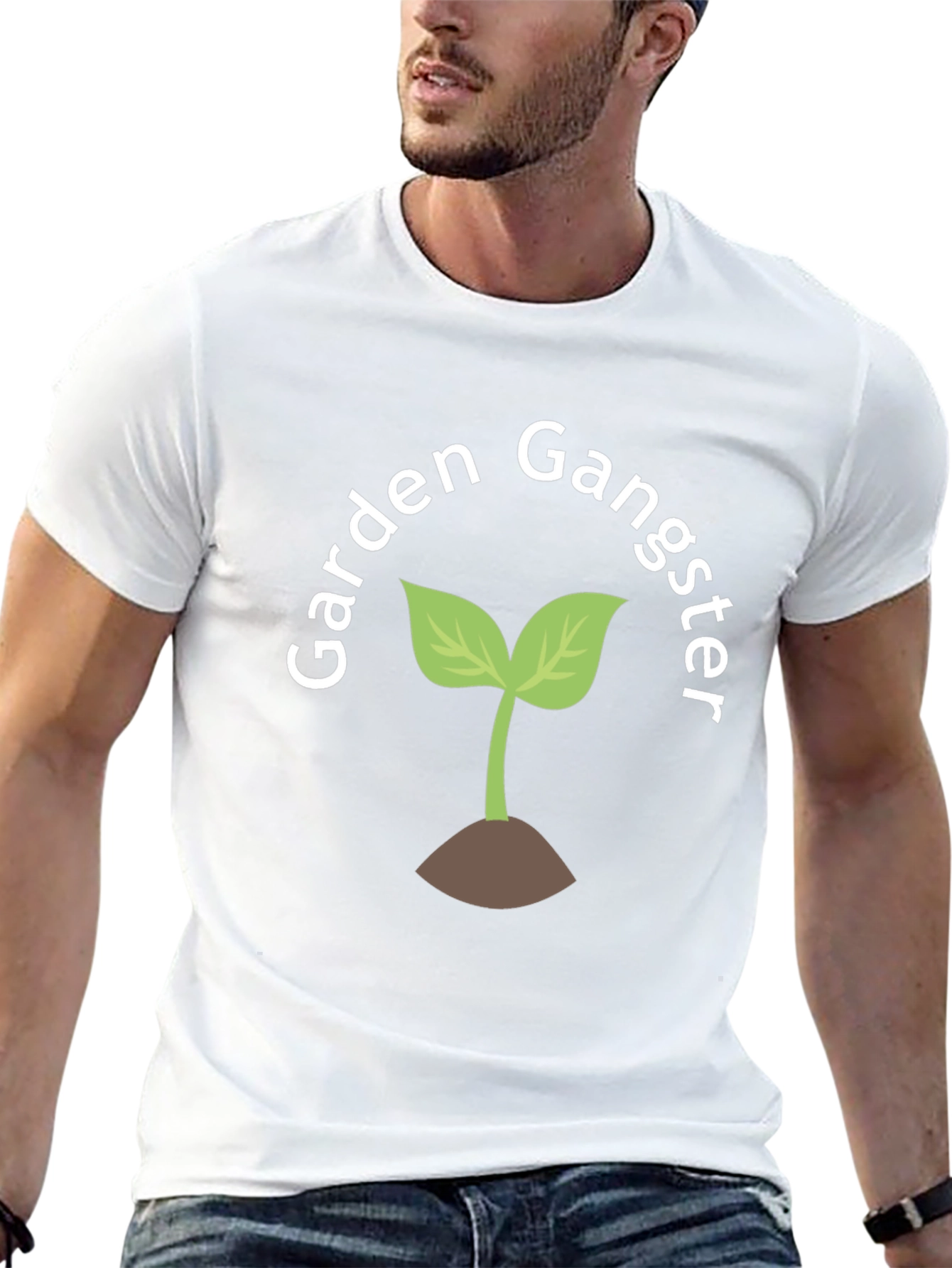 Black Garden Gangster T-Shirt - Funny Gardening Tee view 13