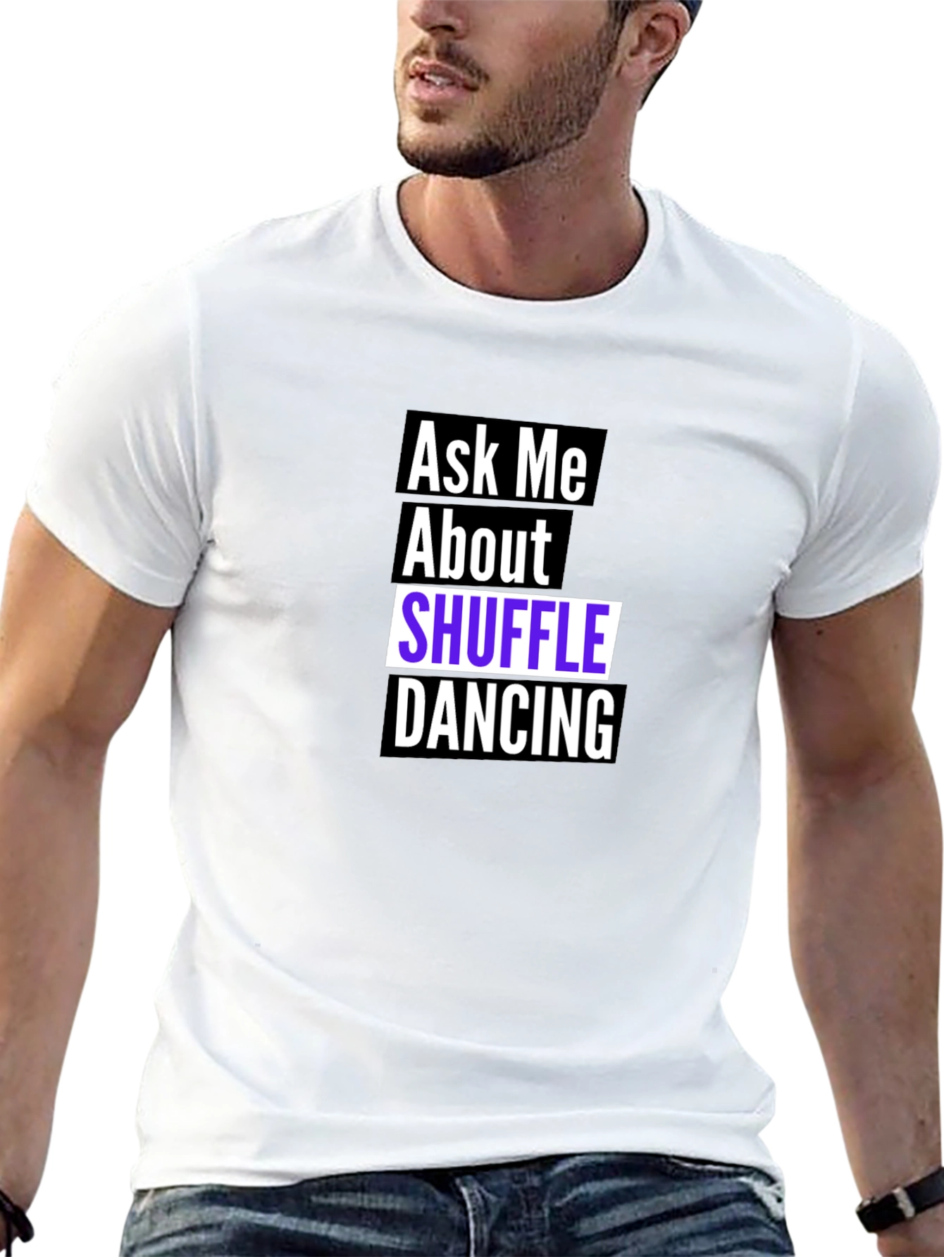 Black Ask Me About Shuffle Dancing T-Shirt - Black view 13