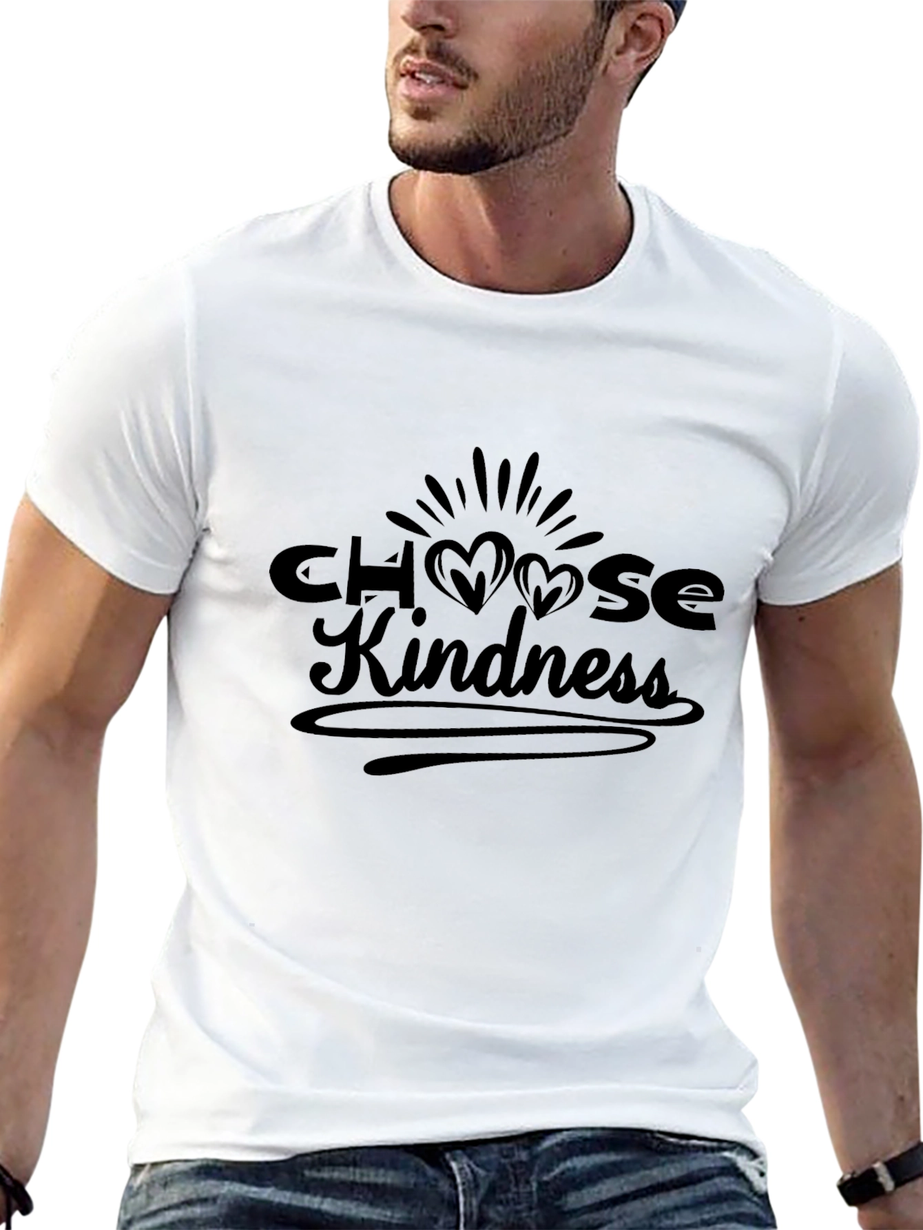 Black Choose Kindness Graphic Tee - Black view 13