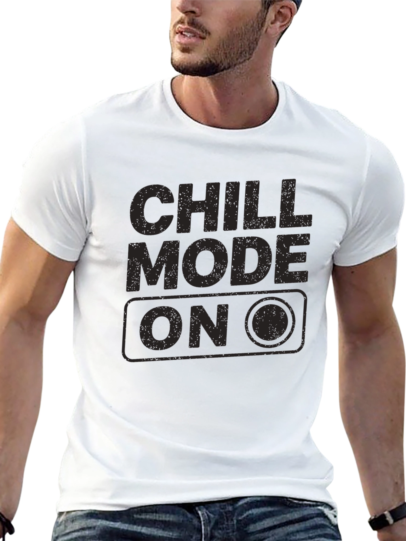 Black Chill Mode On Black Graphic Tee view 13