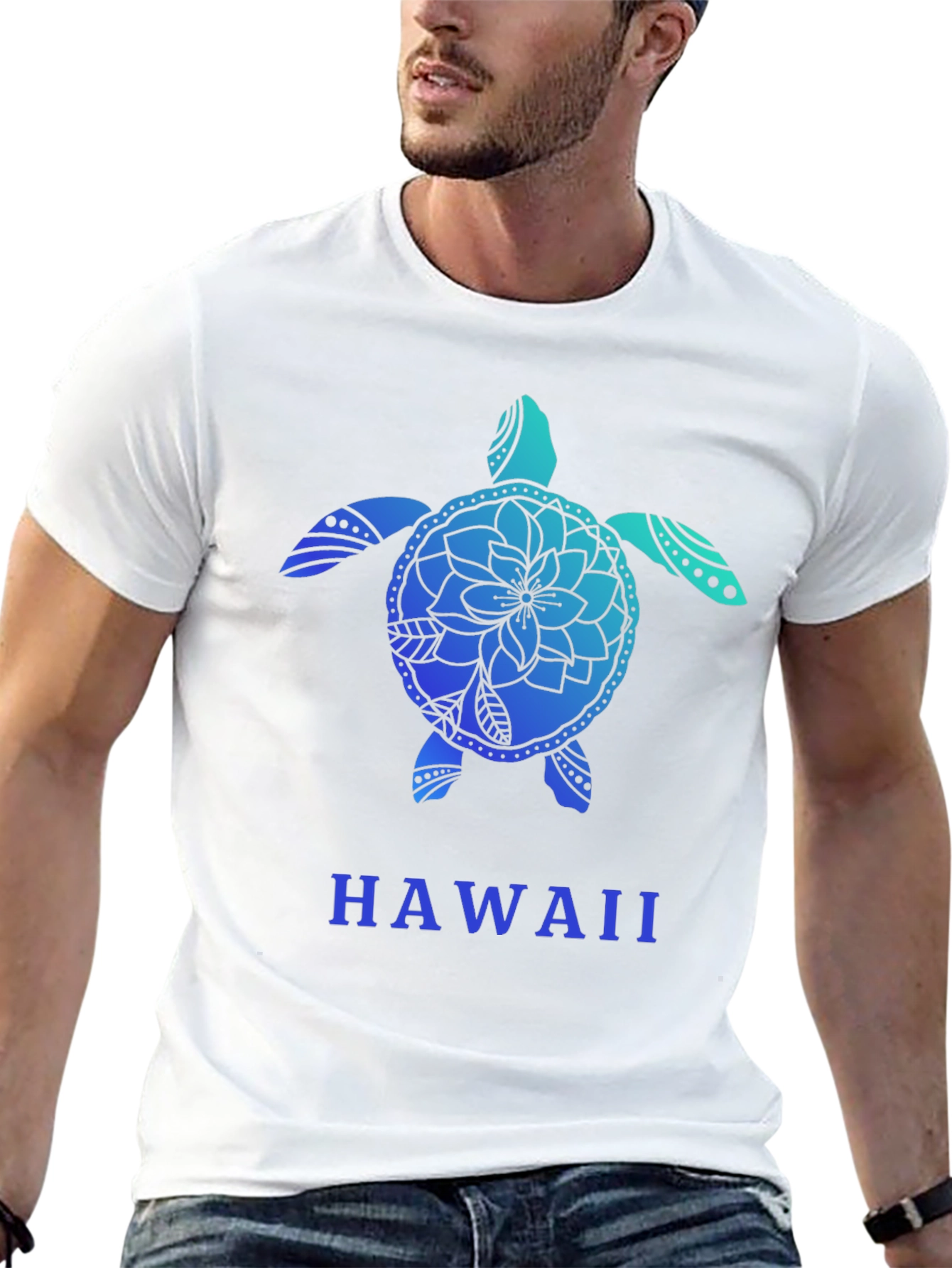 Black Hawaii Turtle Graphic Tee - Black view 13