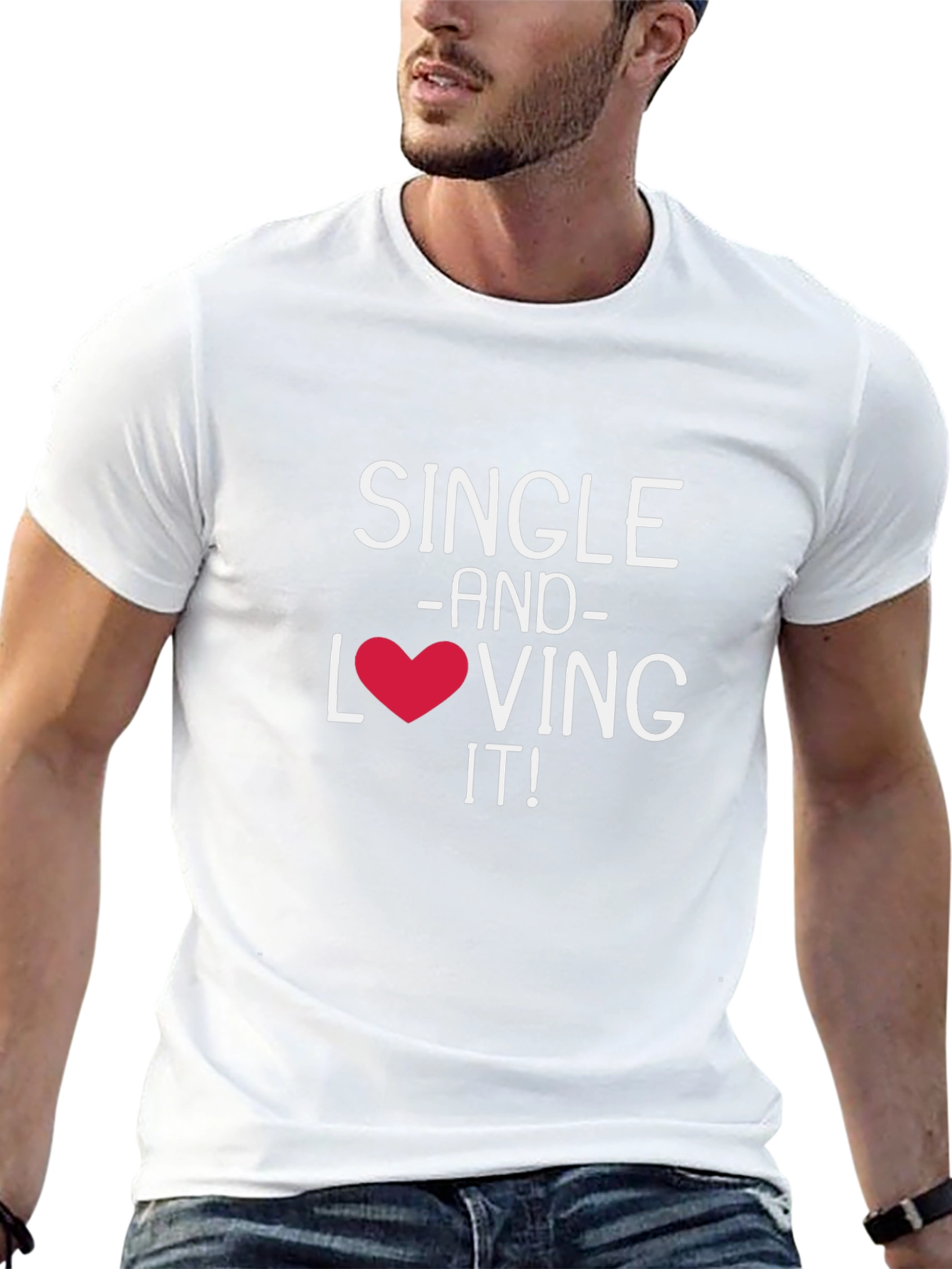 Black Single and Loving It! Graphic T-Shirt view 13