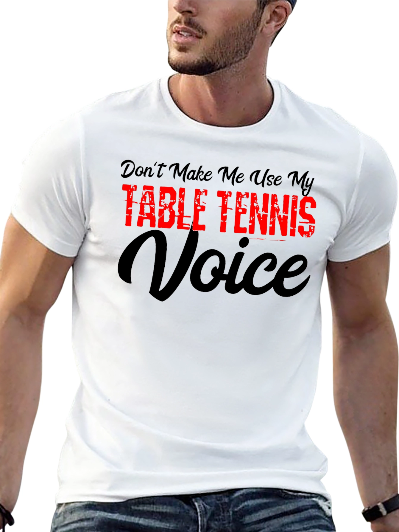 Black Table Tennis Voice T-Shirt view 13