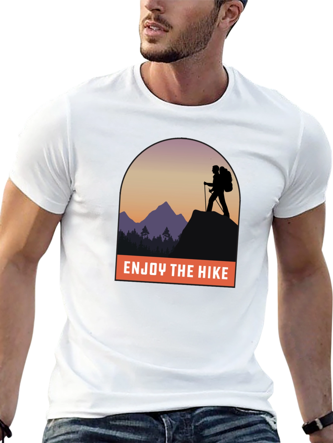 Black Enjoy the Hike Graphic Tee - Adventure Awaits! view 13