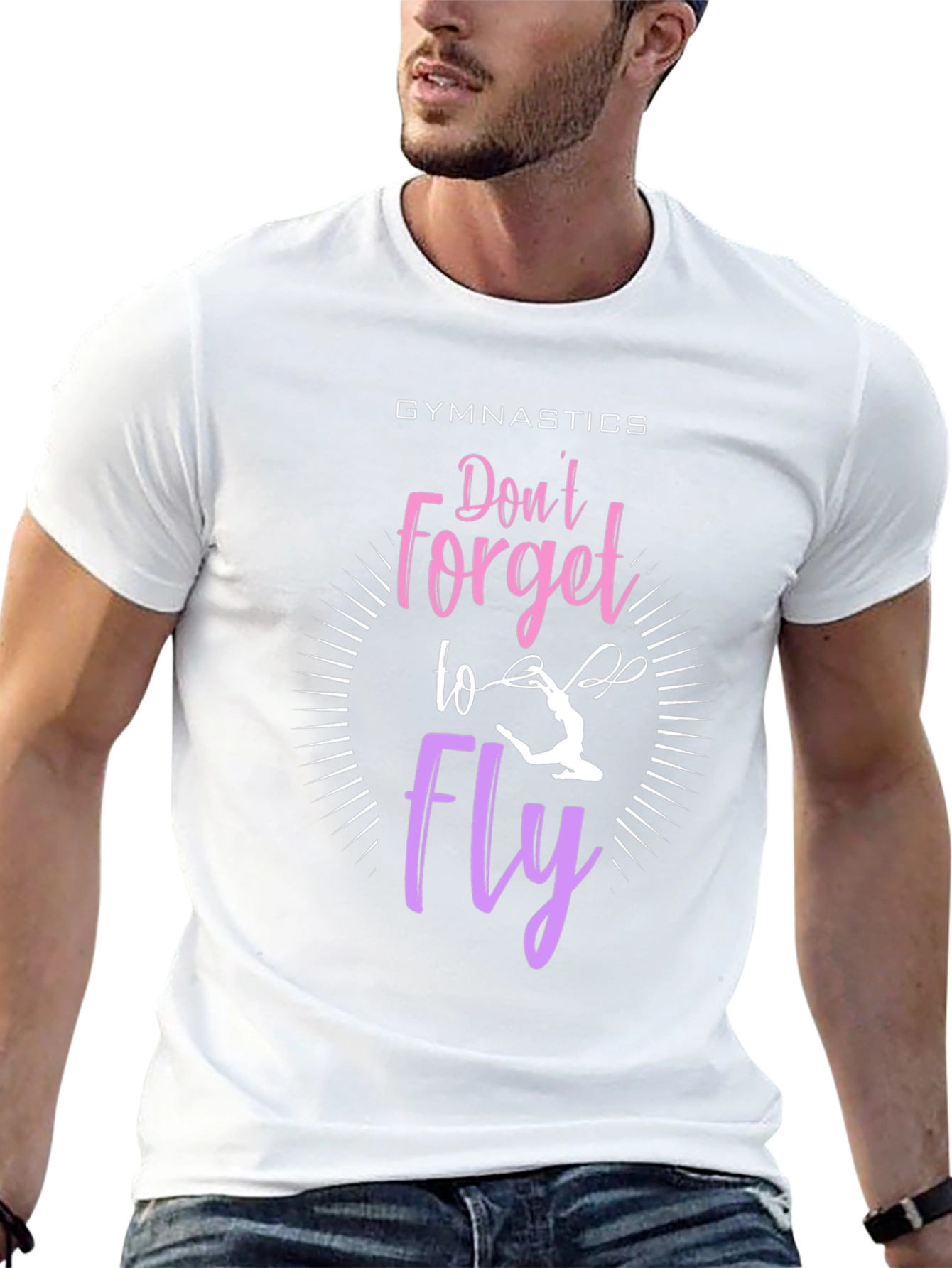 Black Gymnastics 'Don't Forget To Fly' Graphic T-Shirt view 13