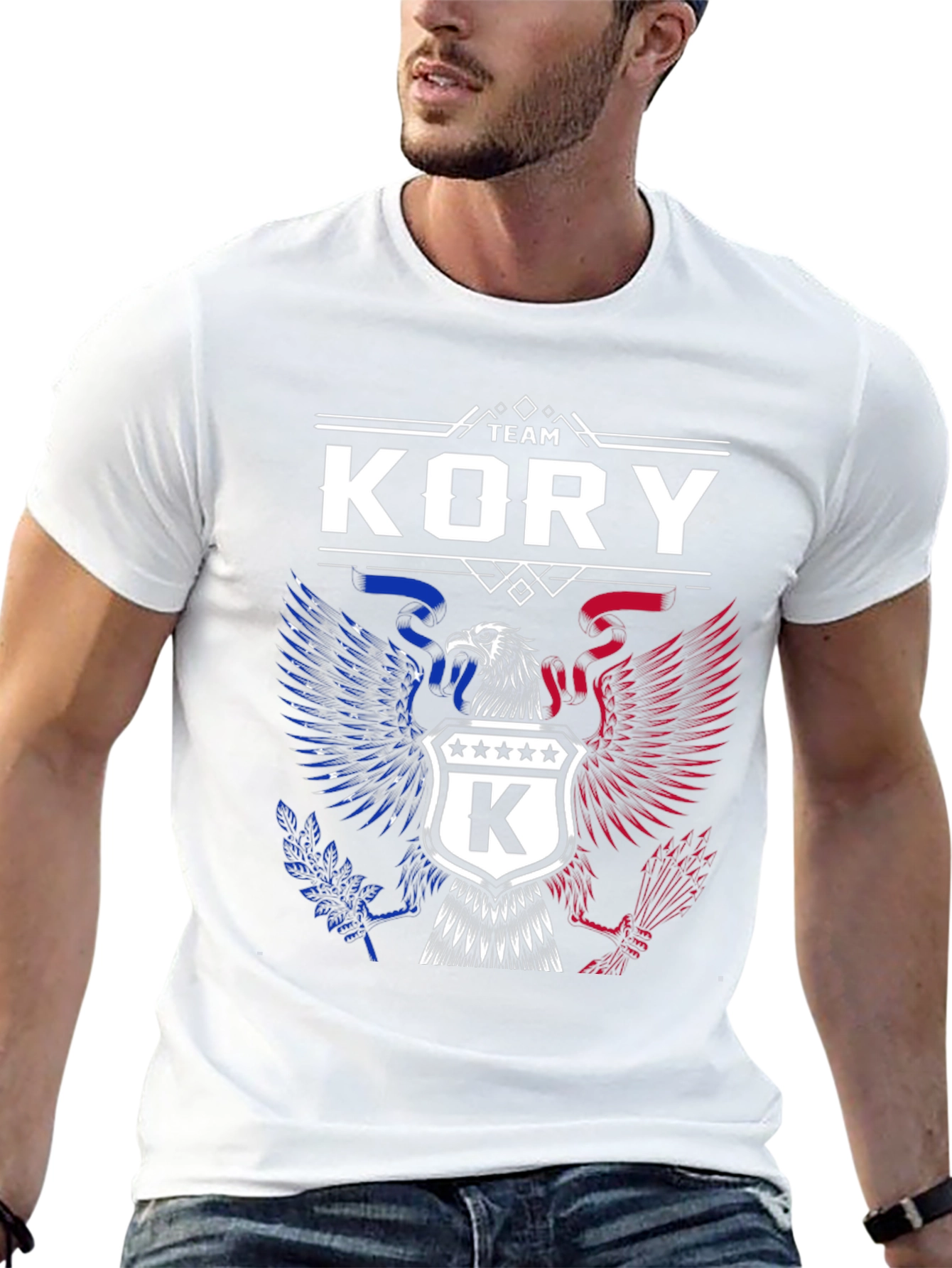 Black Team Kory Patriotic Eagle Graphic T-Shirt view 13