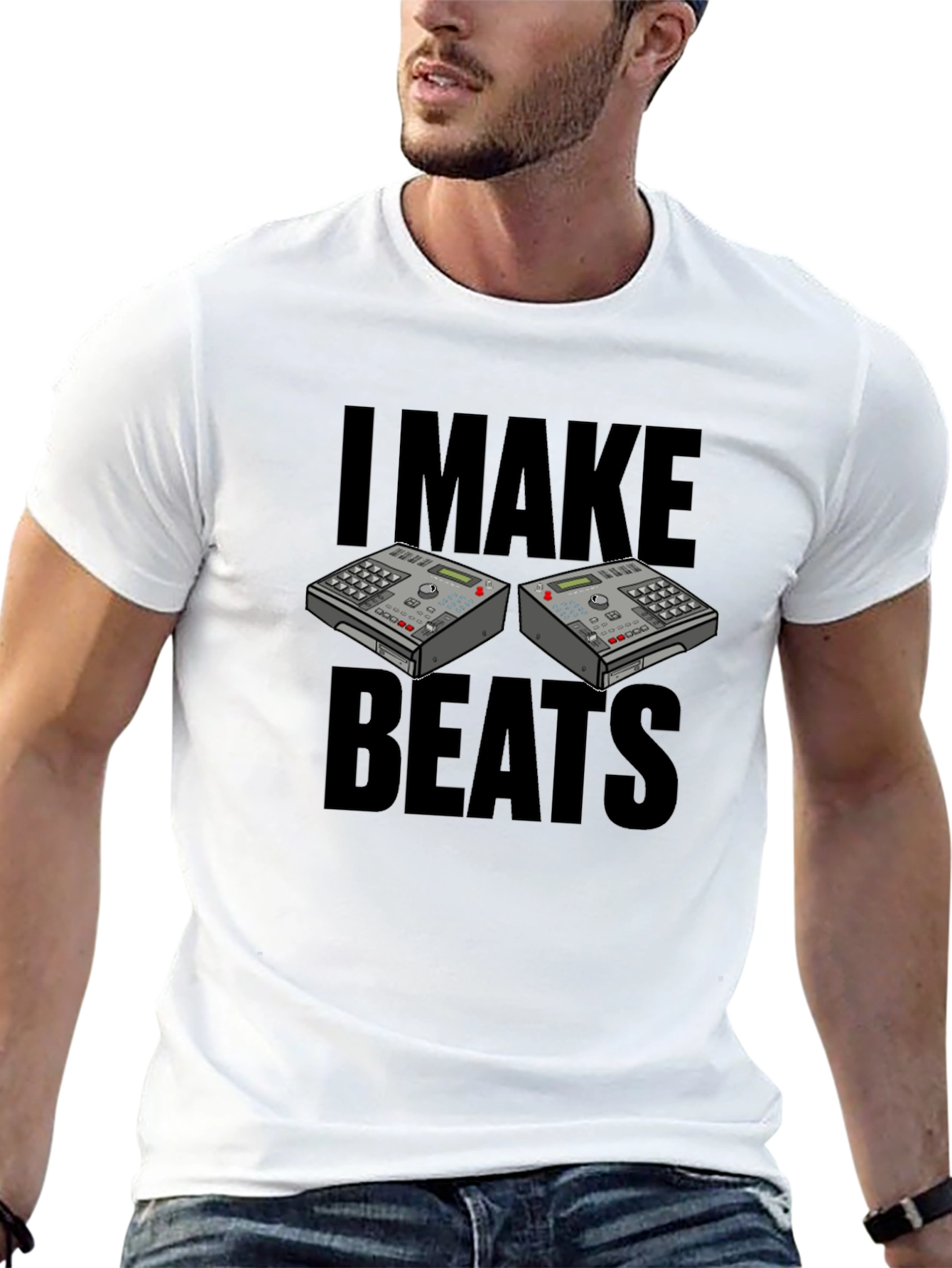 Black I Make Beats T-Shirt - Music Producer Tee view 13