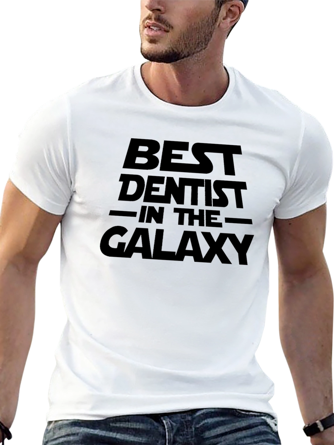Black Best Dentist in the Galaxy T-Shirt view 13