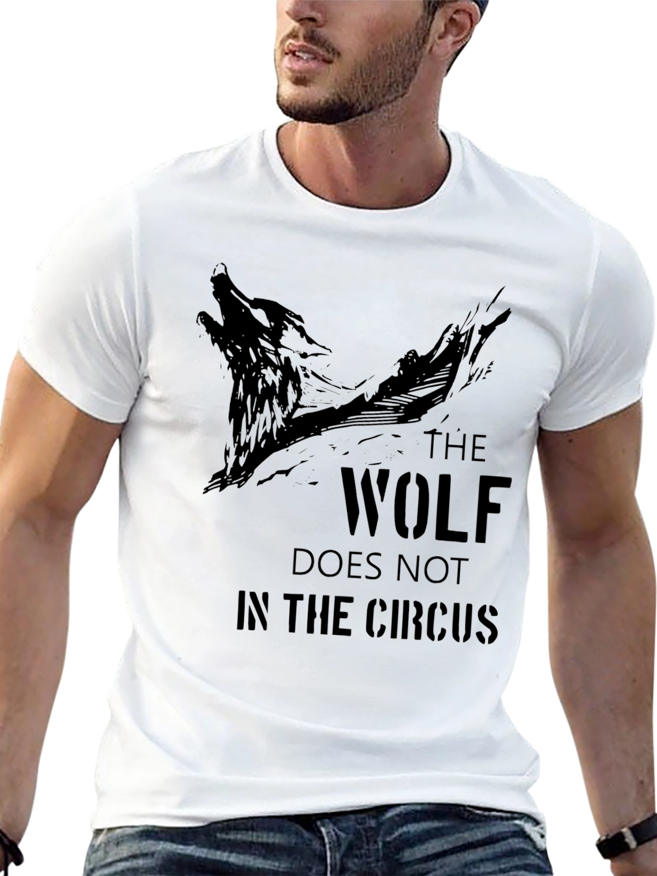 Black The Wolf T-Shirt - "Does Not Belong In The Circus" - Black view 13