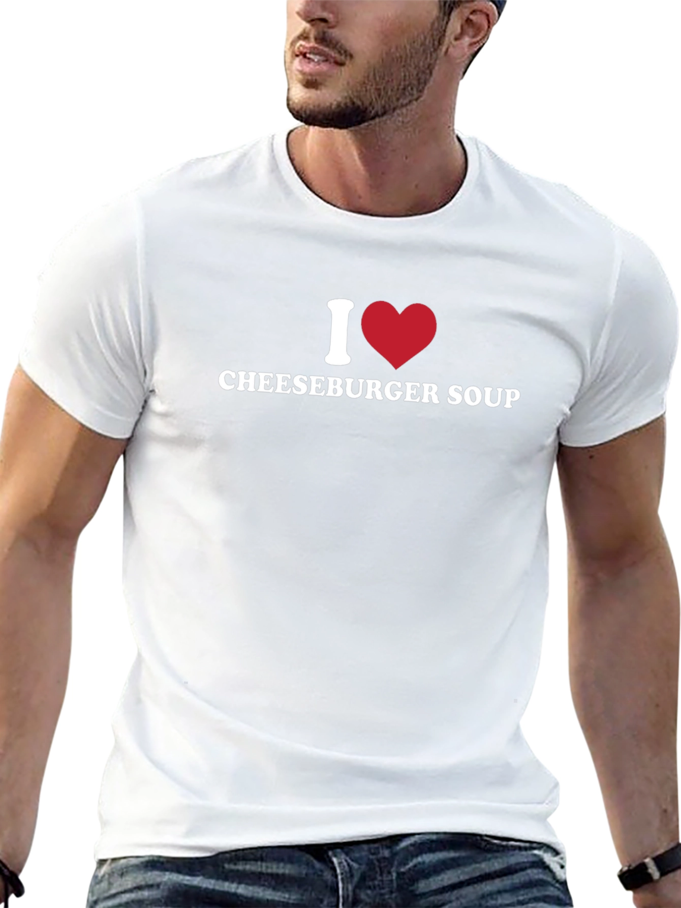I Heart Cheeseburger Soup Black T-Shirt - 13