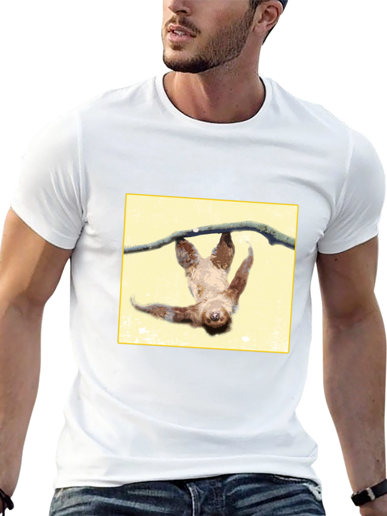 Black Sloth Hanging Around T-Shirt view 13