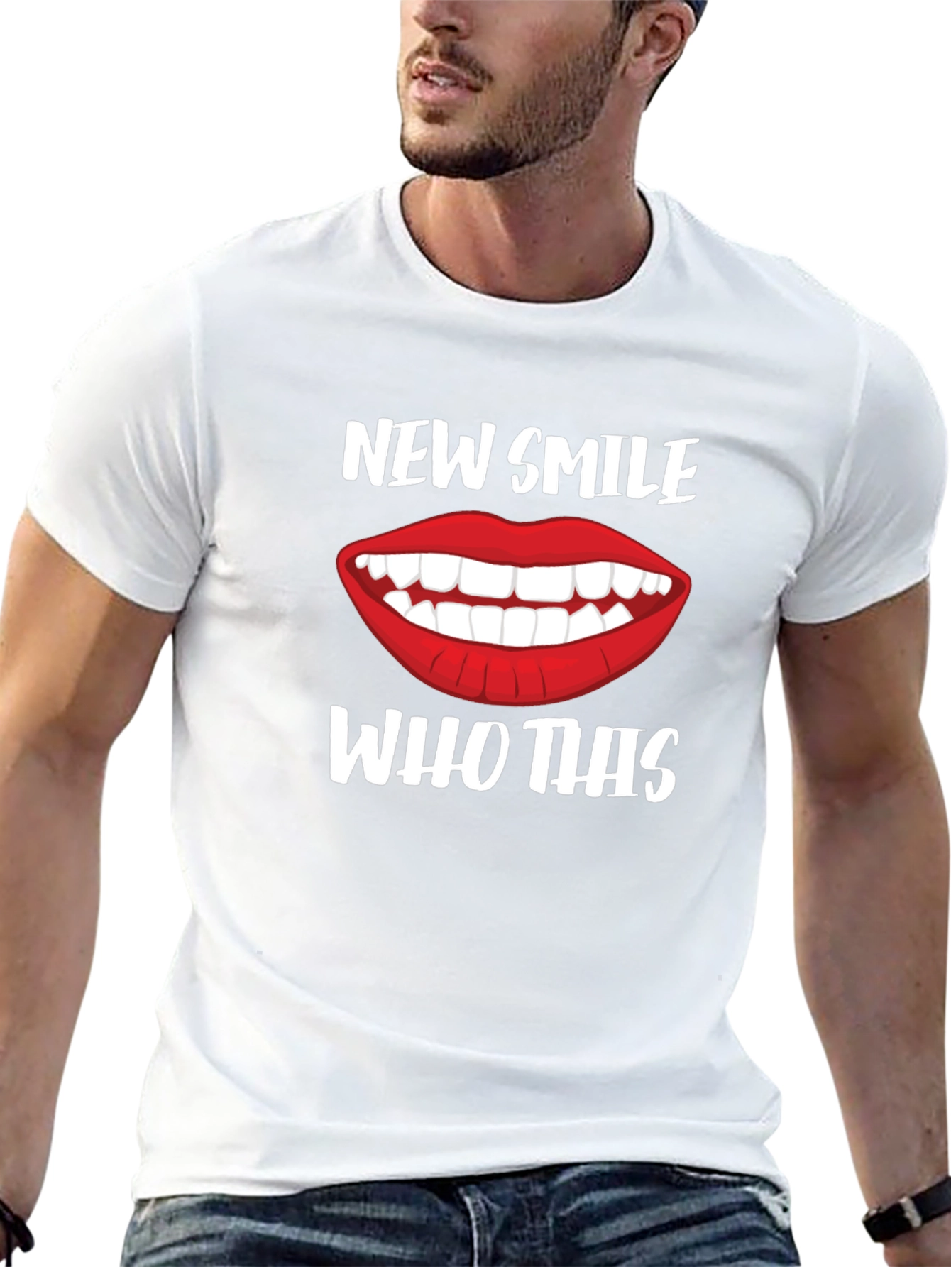 Black New Smile, Who This? Graphic Tee view 13