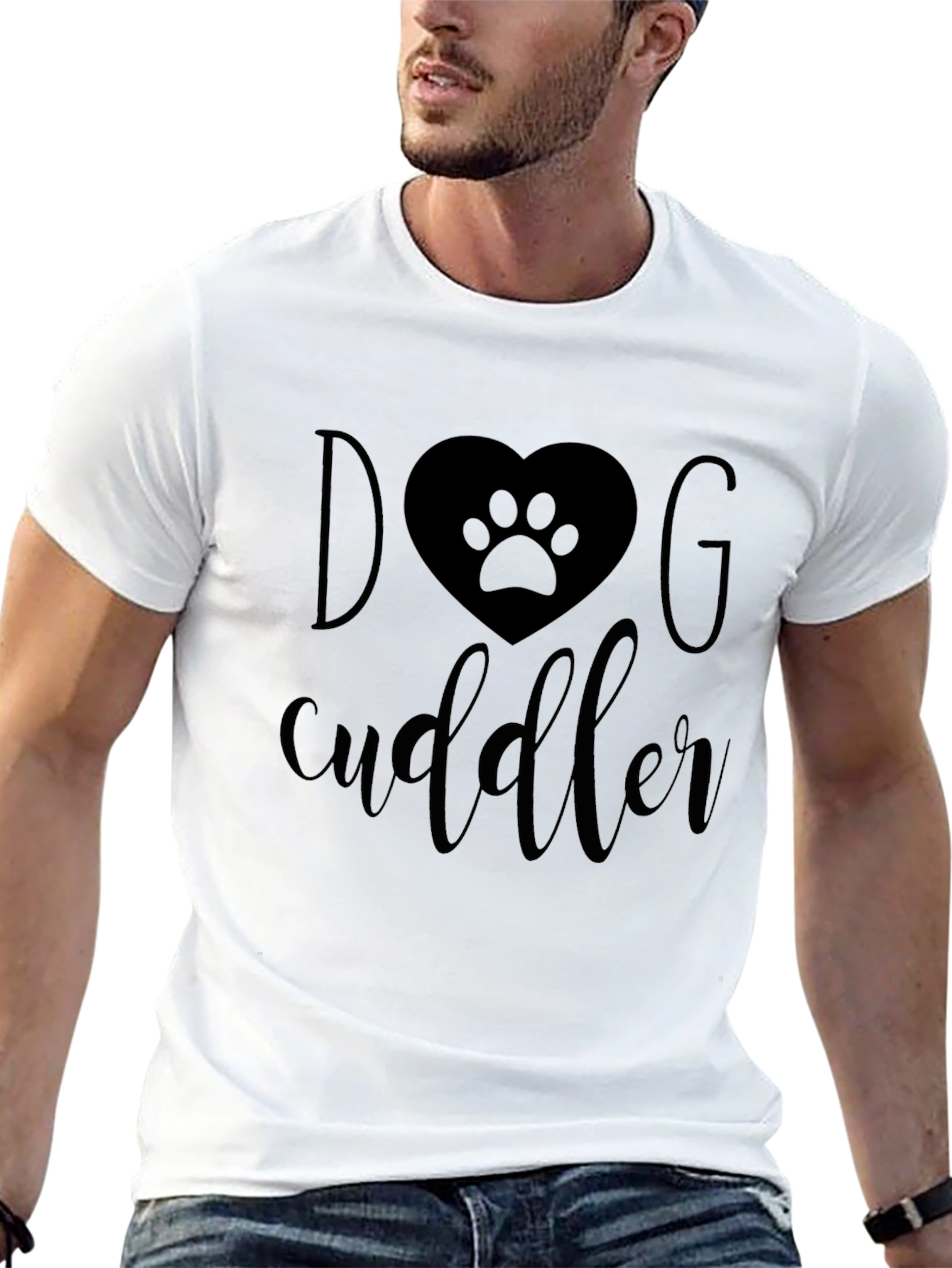 Black Dog Cuddler Graphic T-Shirt - Soft & Comfortable view 13