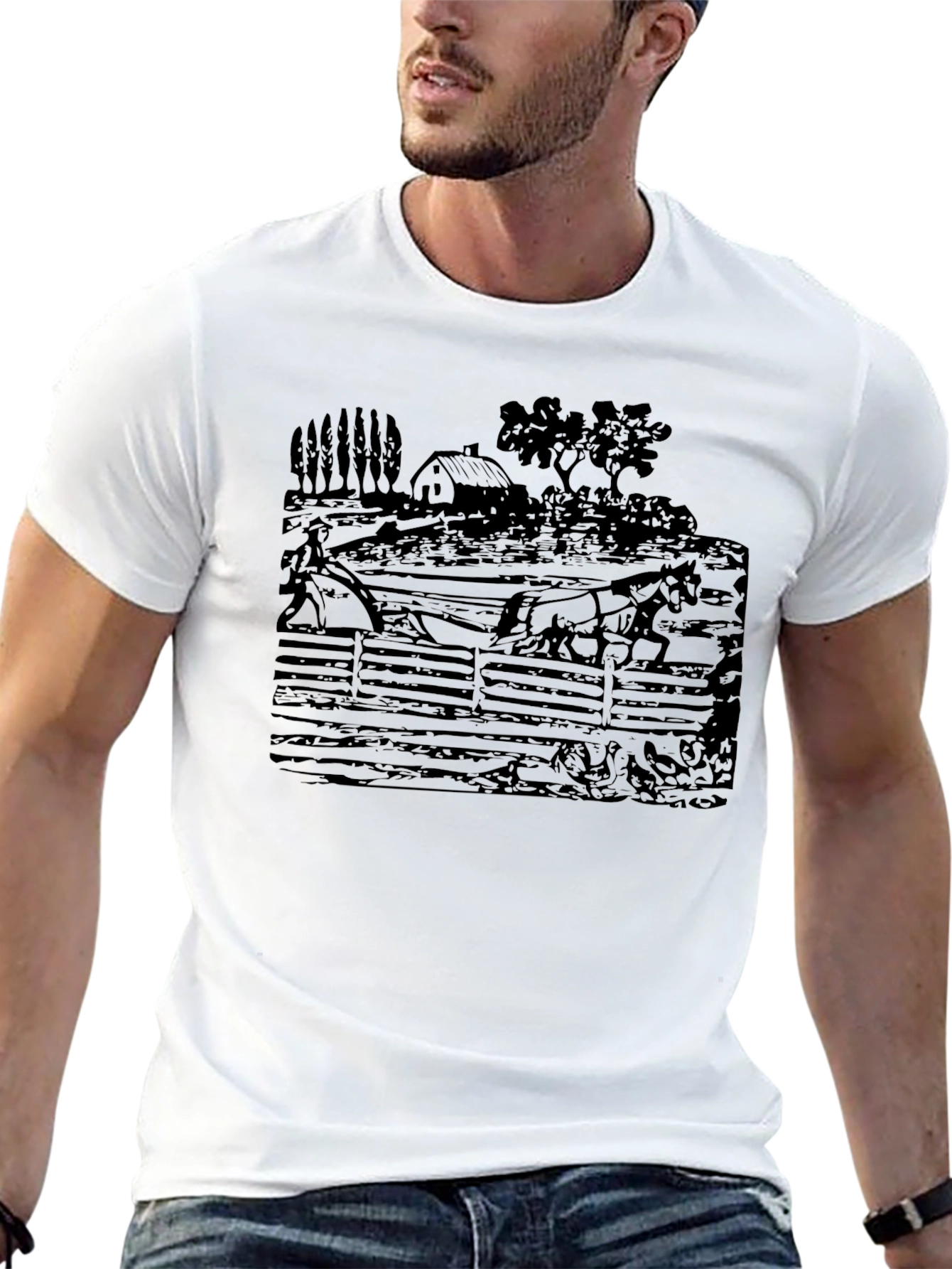 Black Equestrian Black T-Shirt view 13