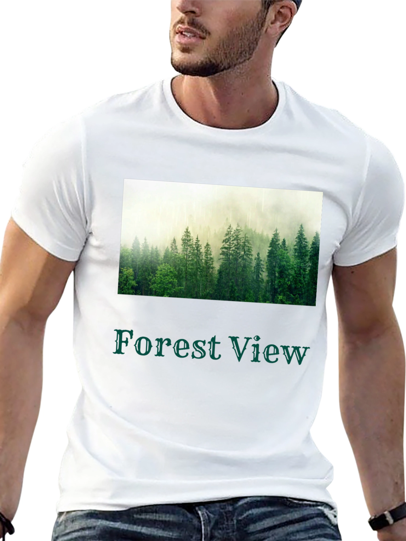 Black Forest View T-Shirt - Nature Inspired Graphic Tee view 13