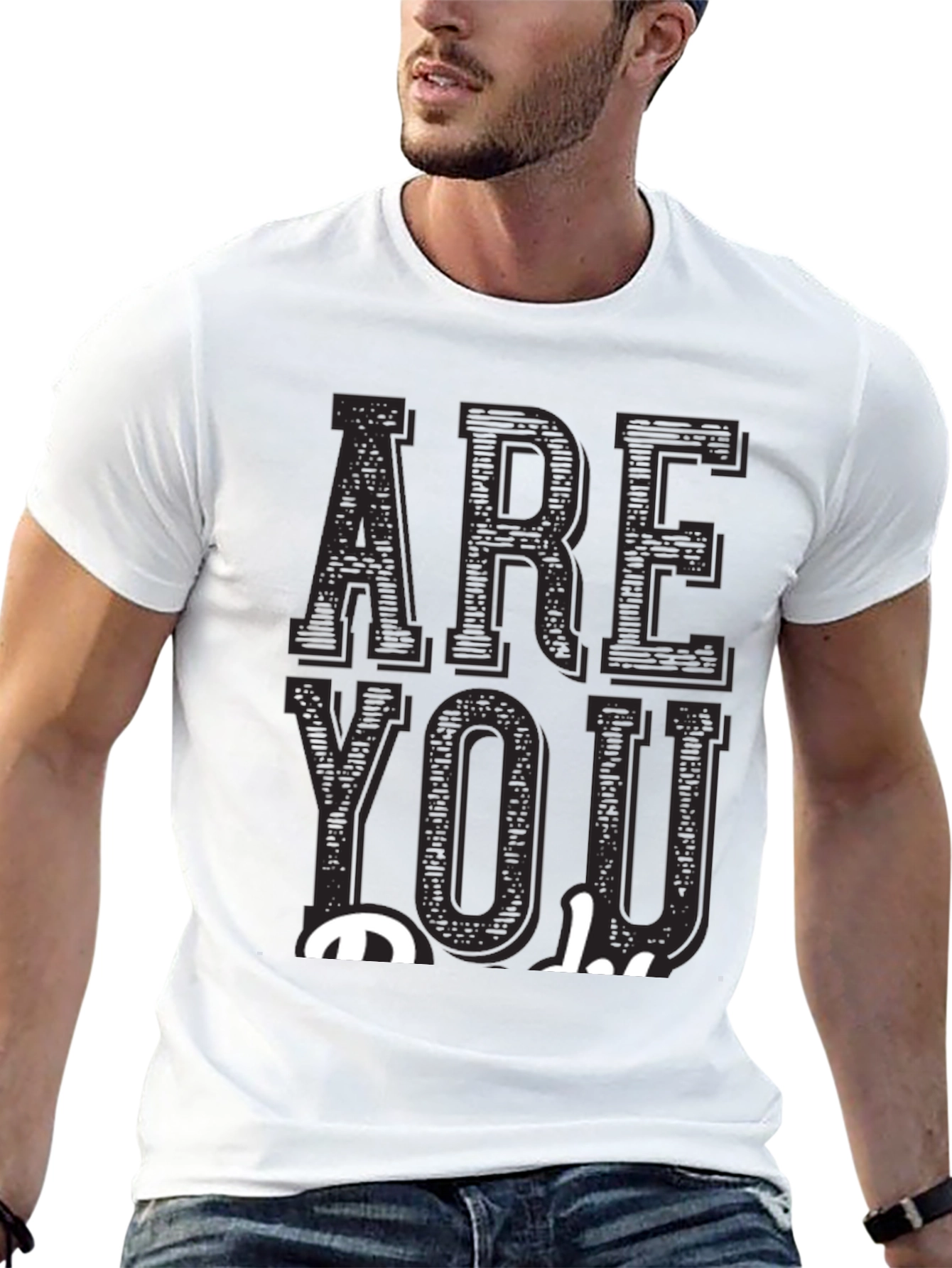 Black Are You Okay? Graphic Tee - Black Casual T-Shirt view 13