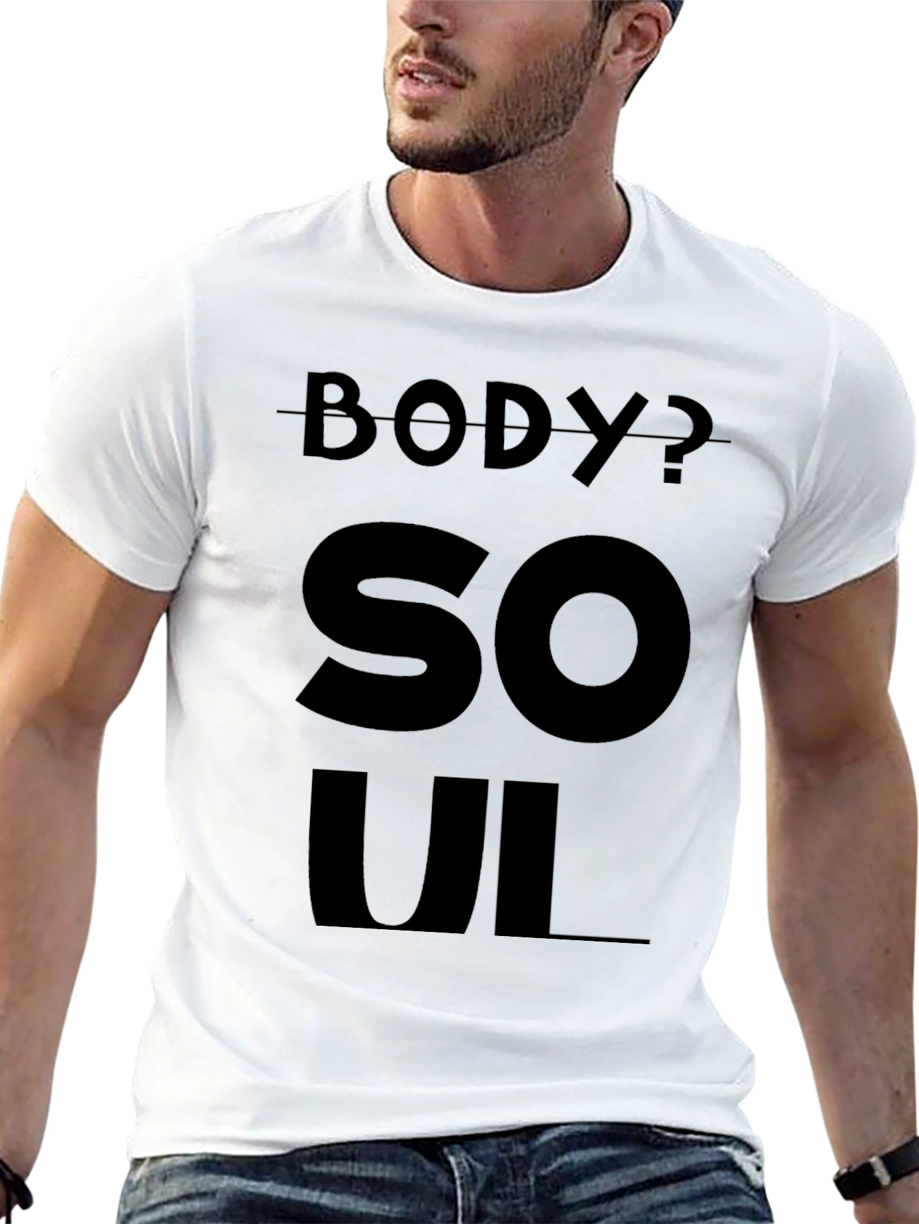 Black Body or Soul Black T-Shirt view 13