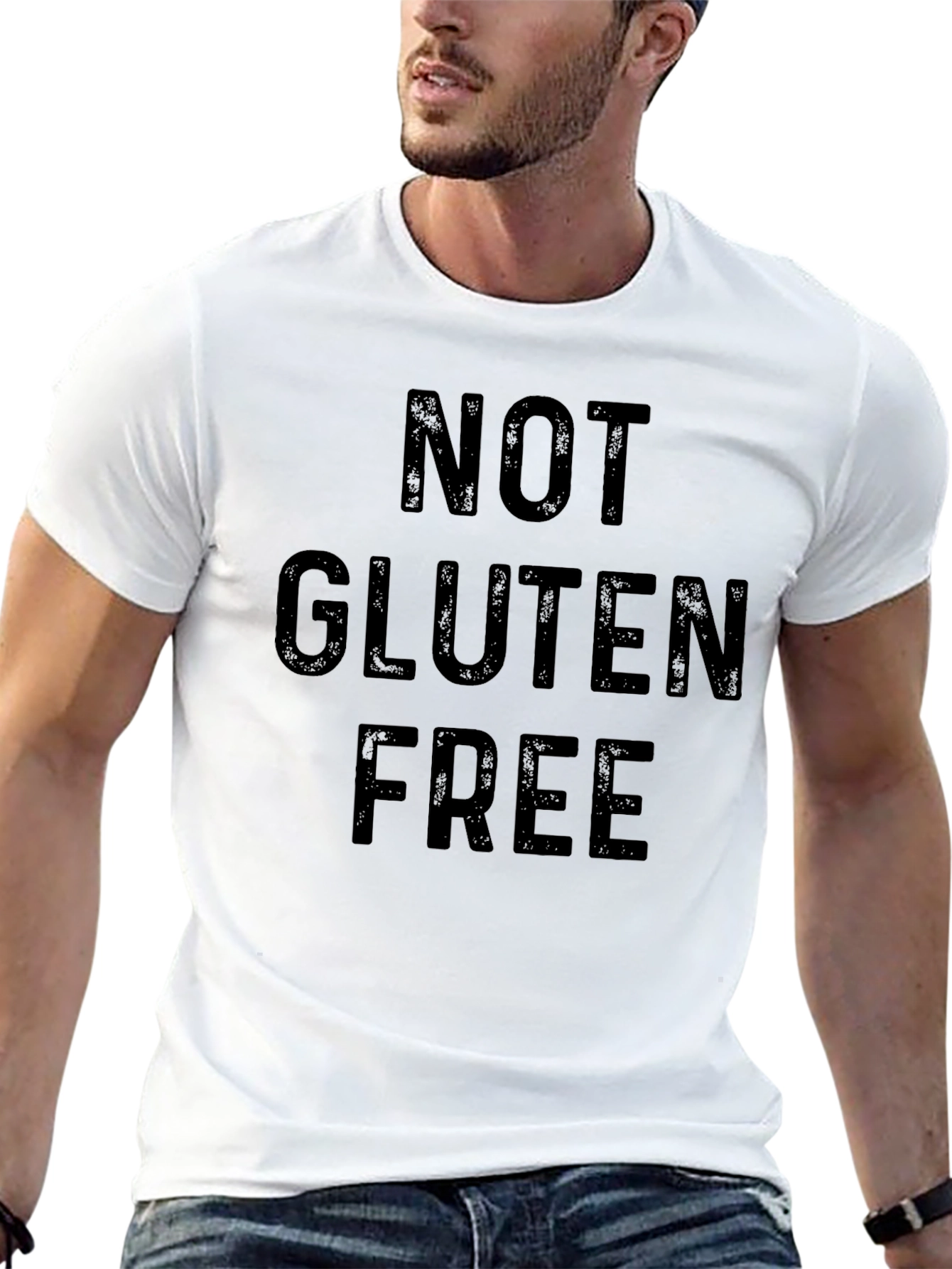 Black Not Gluten Free Graphic T-Shirt - Black view 13
