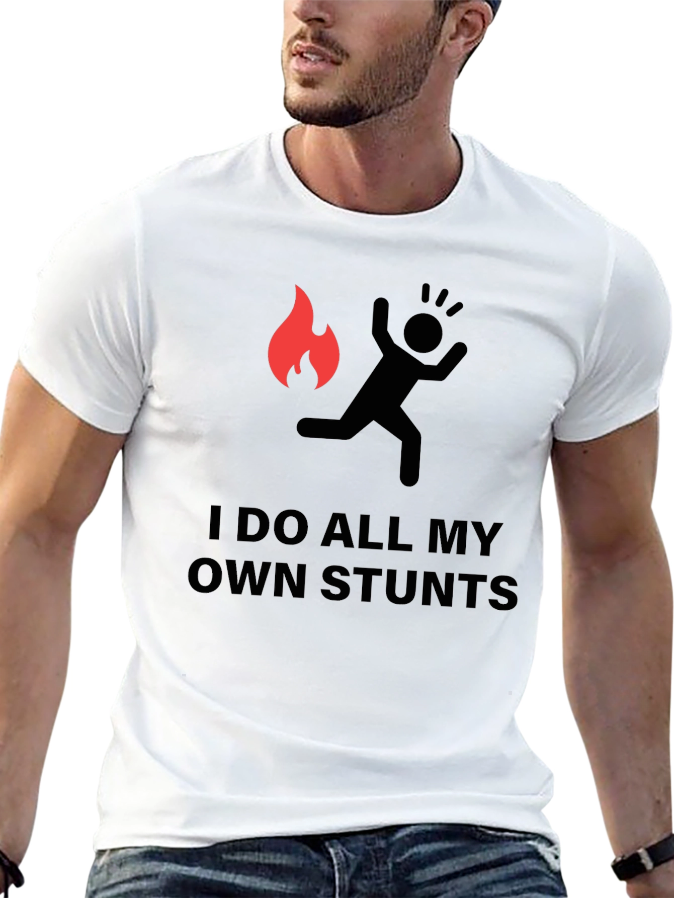 Black I Do All My Own Stunts Graphic Tee - Black view 13
