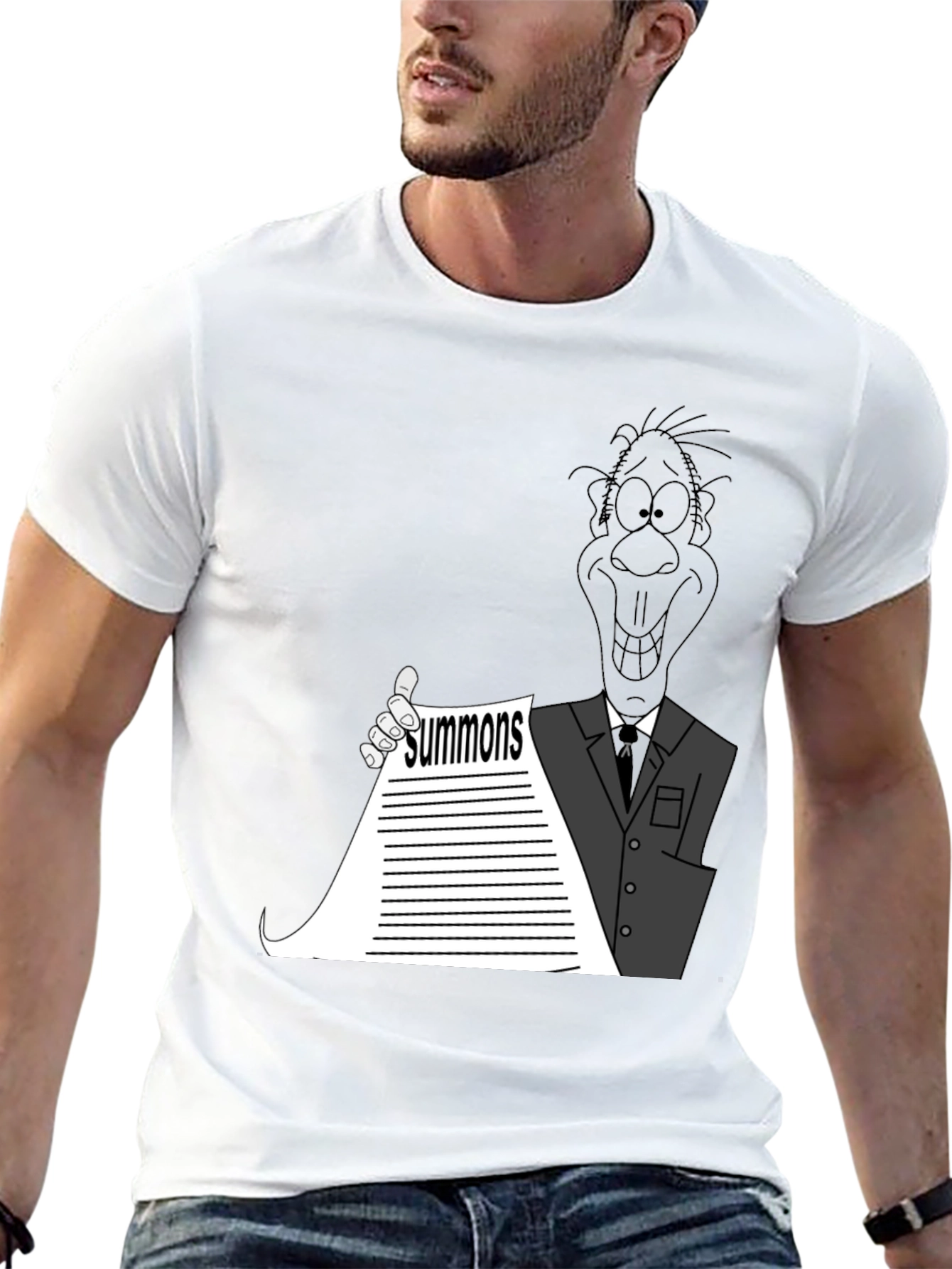 Black Cartoon Summons Black T-Shirt view 13