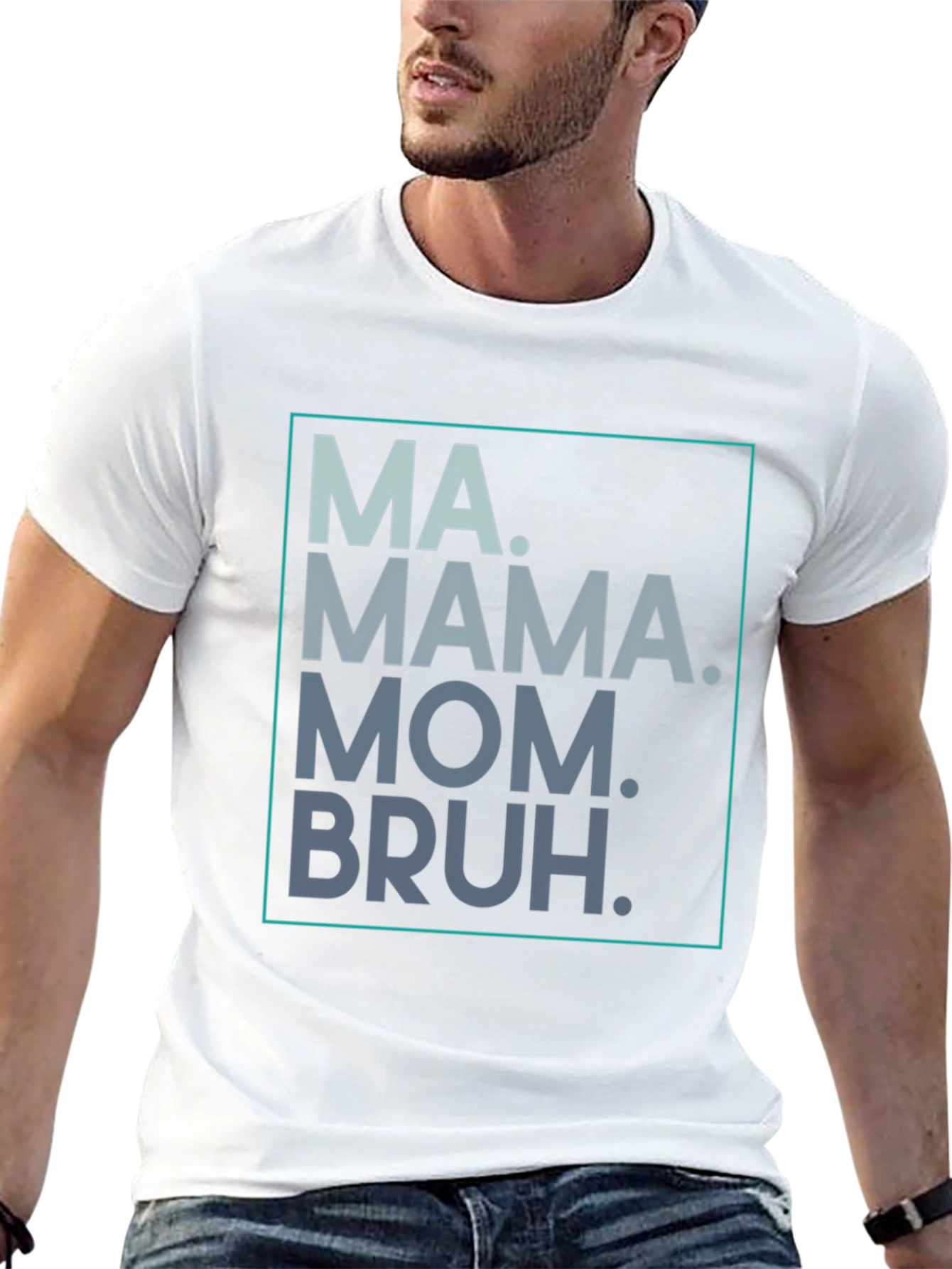 Black Trendy Mama/Mom/Bruh Graphic Tee - Unisex Style view 13