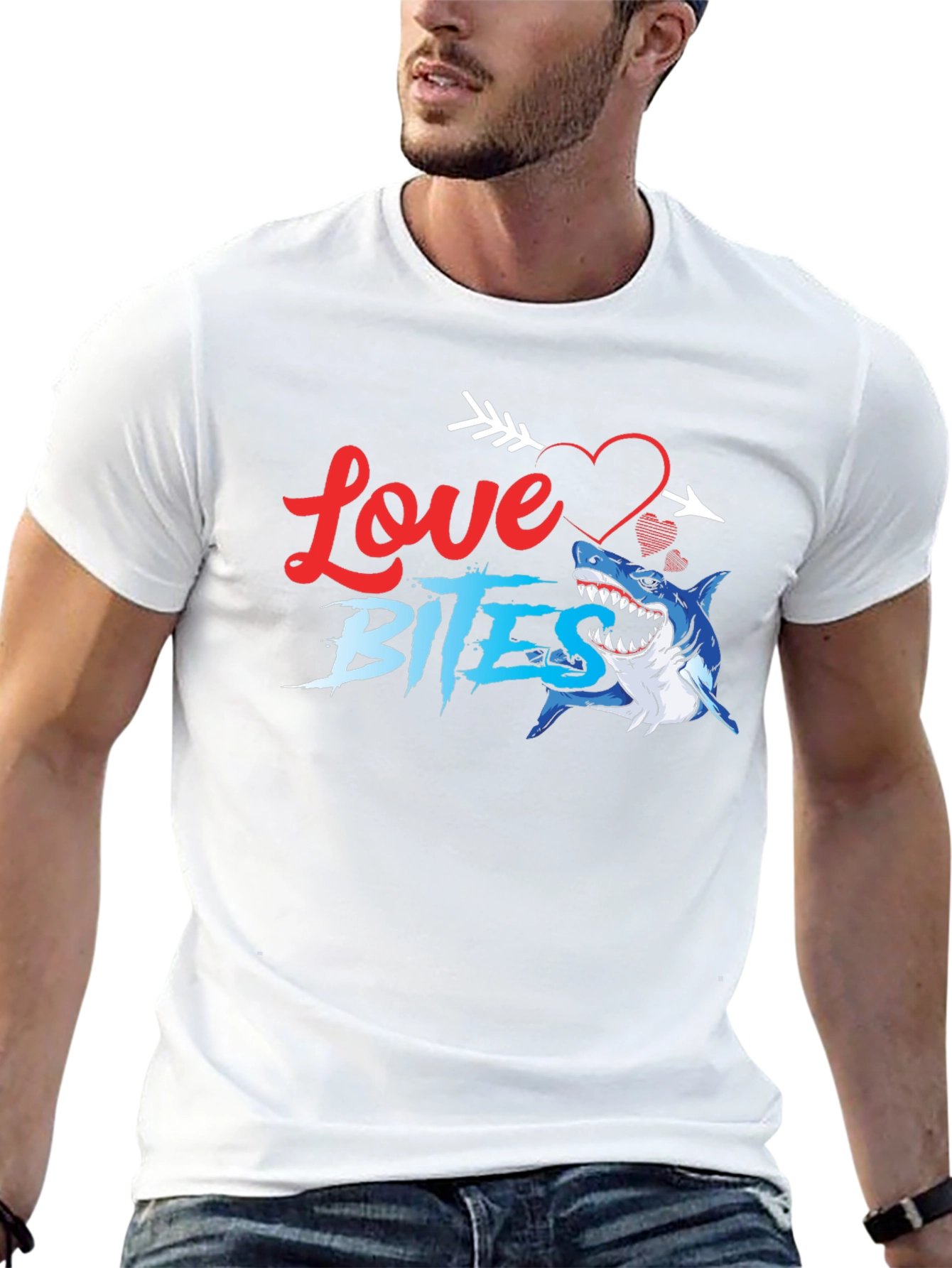 Black Love Bites Shark T-Shirt view 13